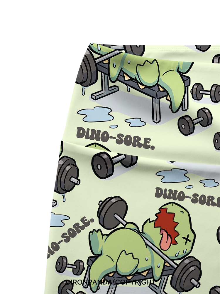DINO-SORE Printed Yoga Cycling Shorts