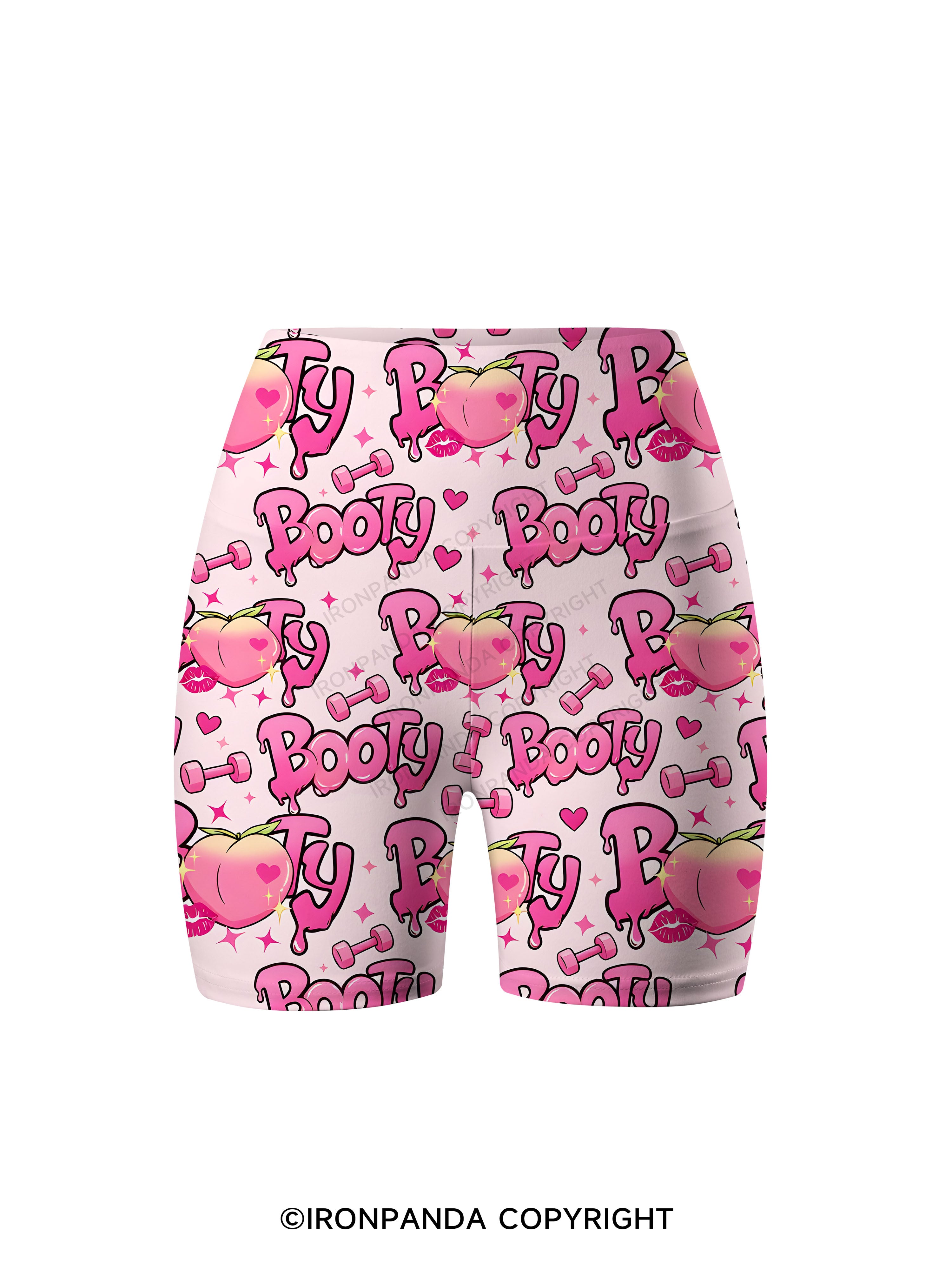 booty Printed Yoga Cycling Shorts