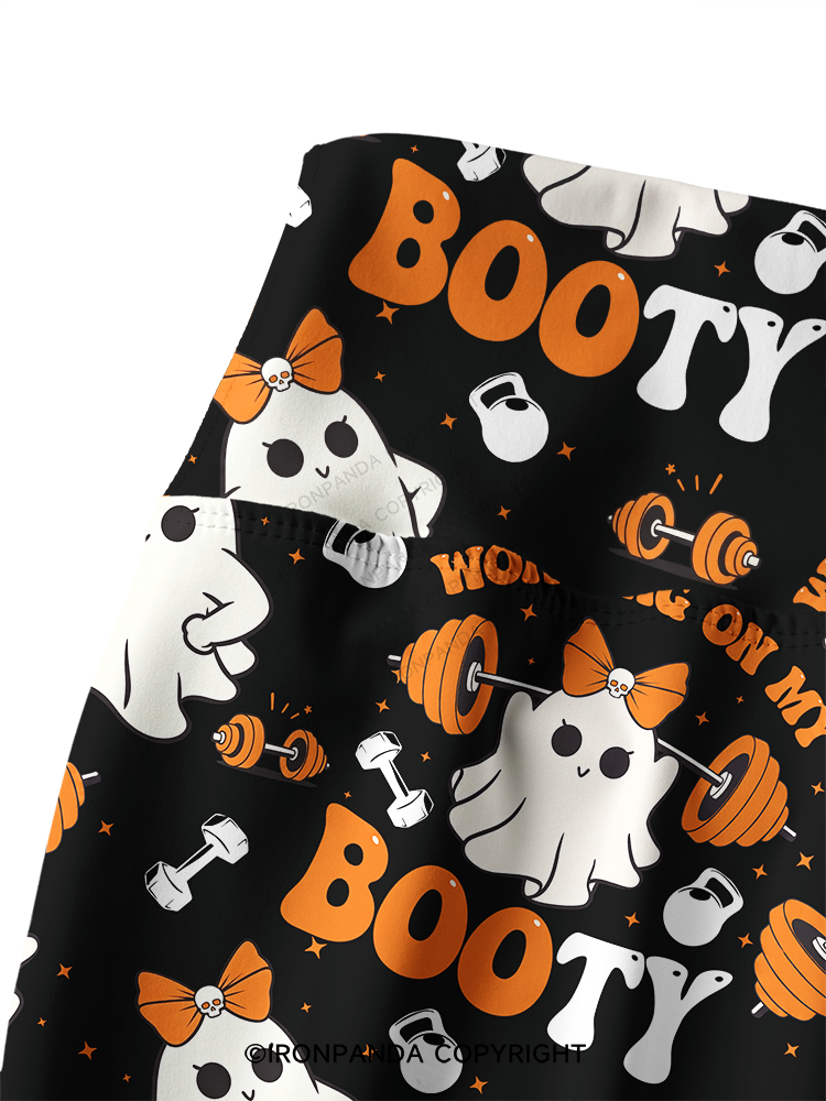 Working On My Booty Printed Yoga Pants
