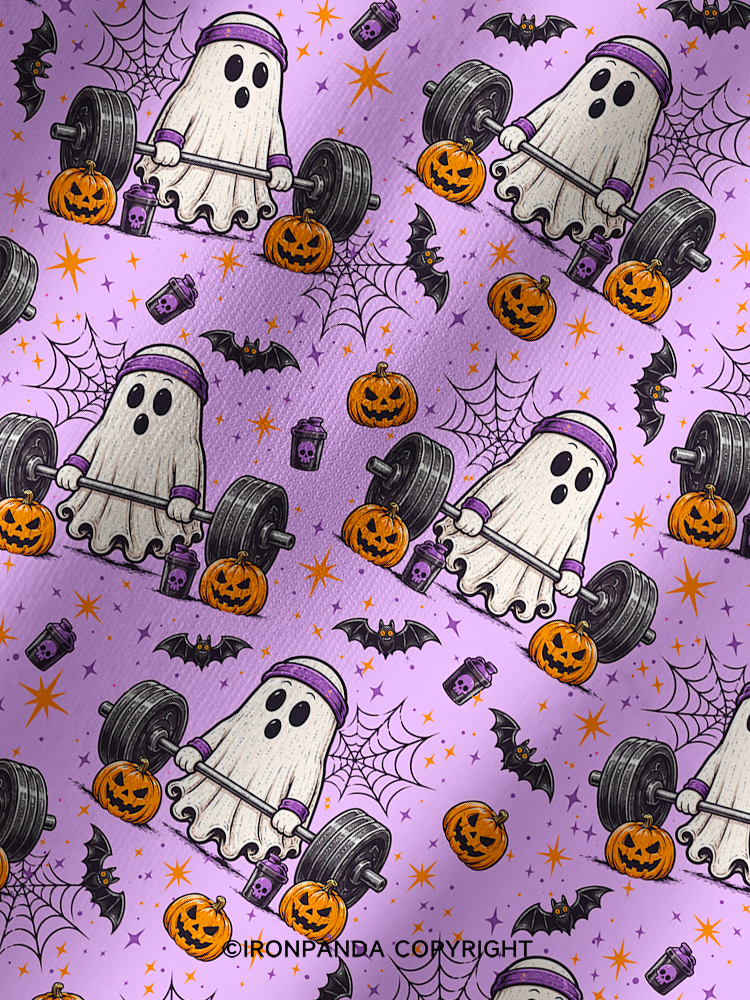 Creep It Lifting Ghost Printed Yoga Shorts