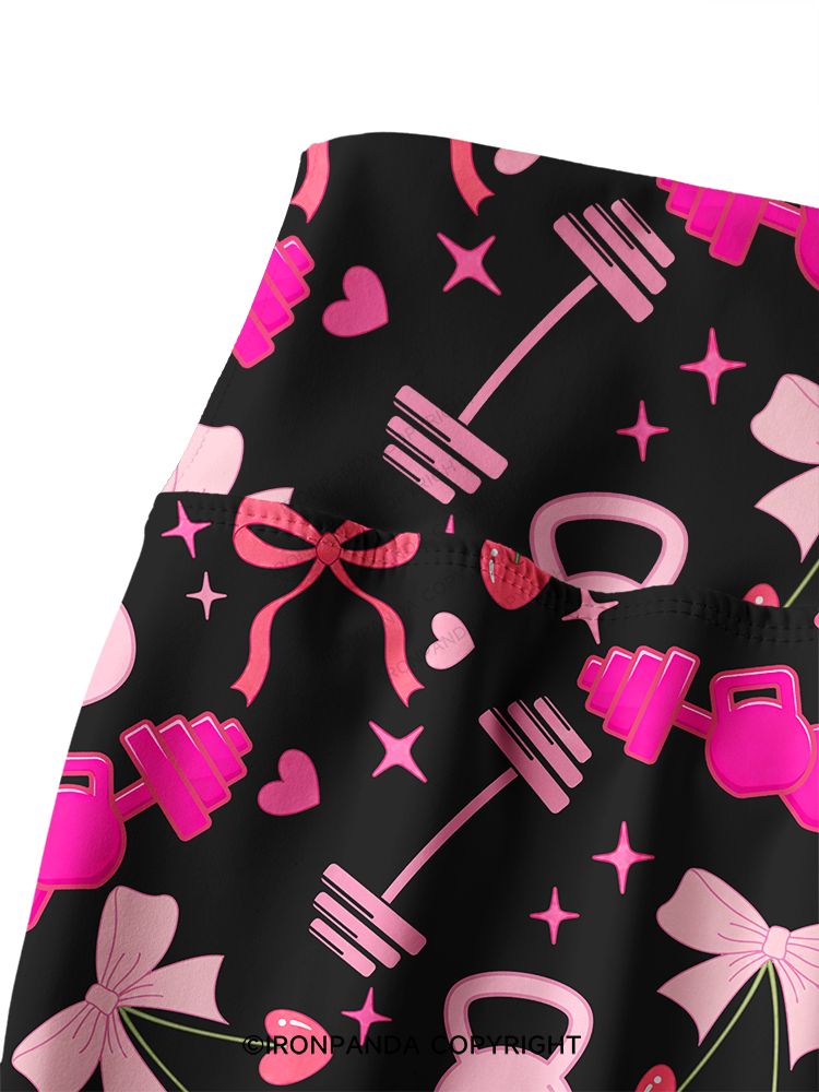 PINK POWER SWEETHEART Printed Yoga Pants