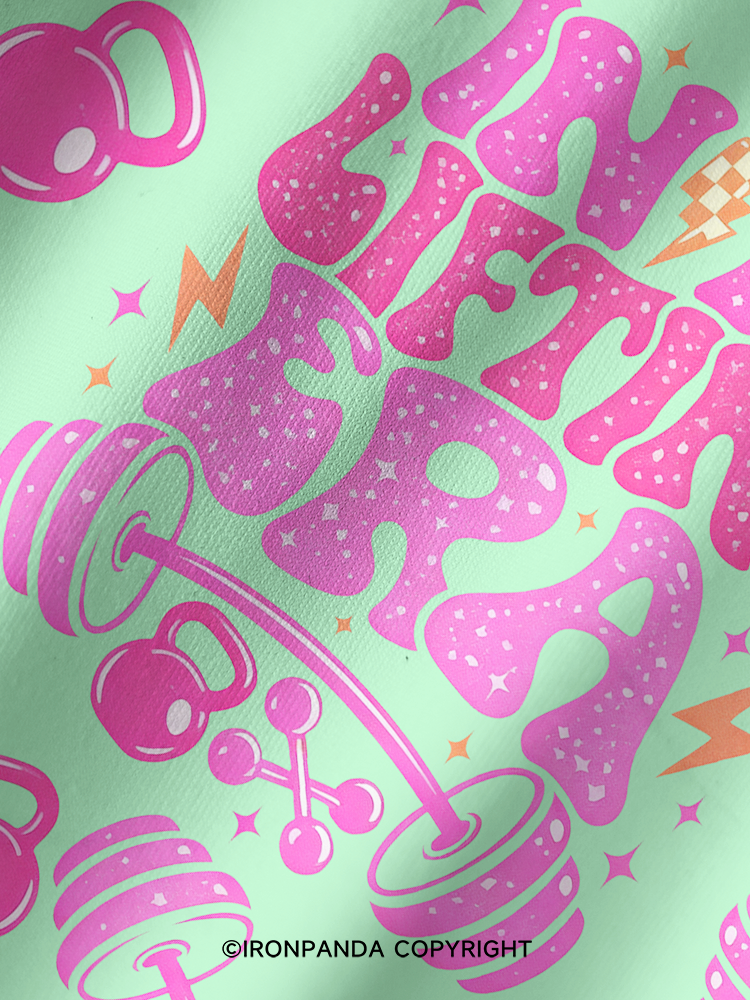 Lifting Is My Main Storyline Right Now Printed Yoga Shorts