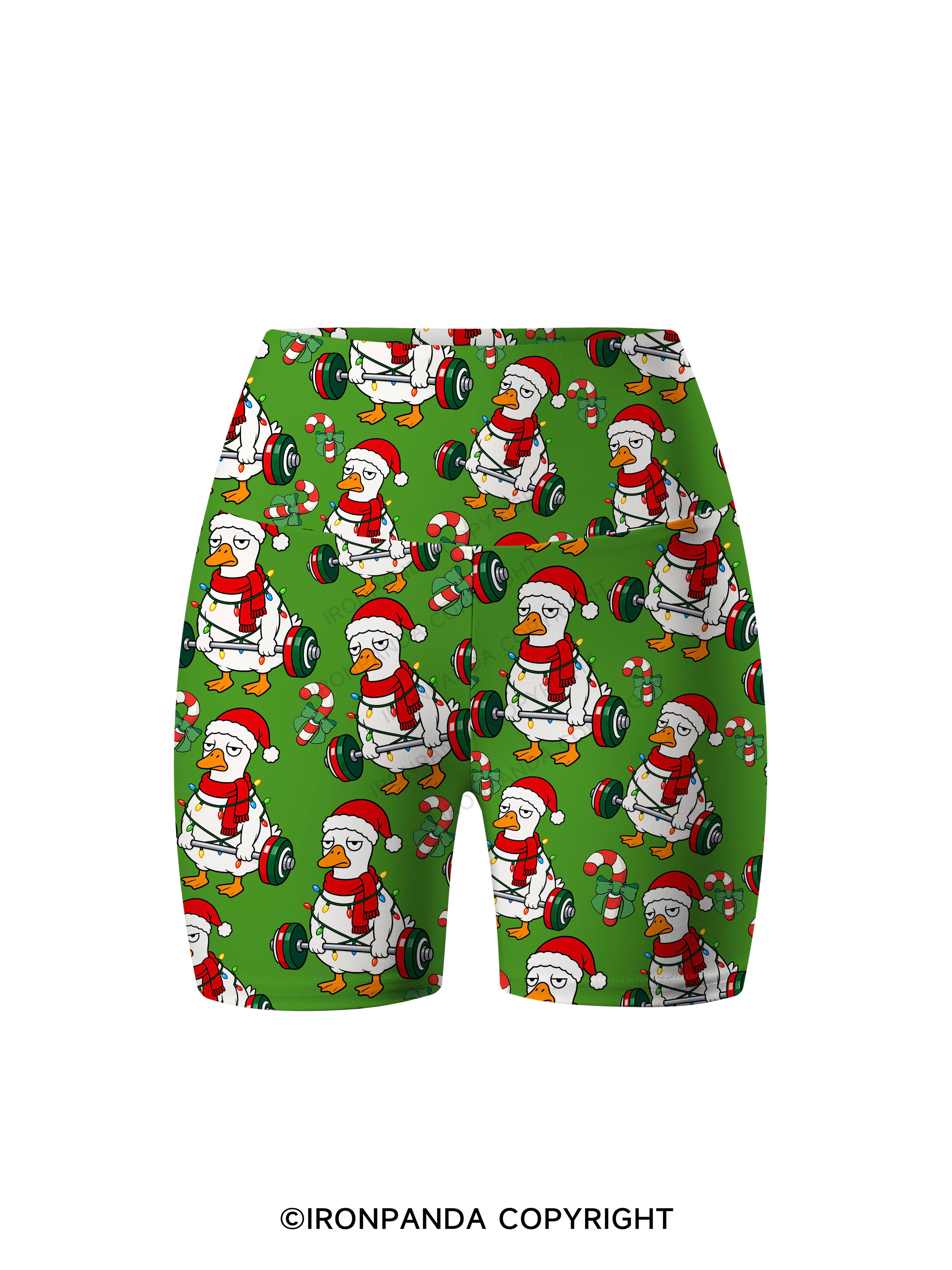 JUST GONNAJINGLE A BITI'M TIRED Printed Yoga Cycling Shorts