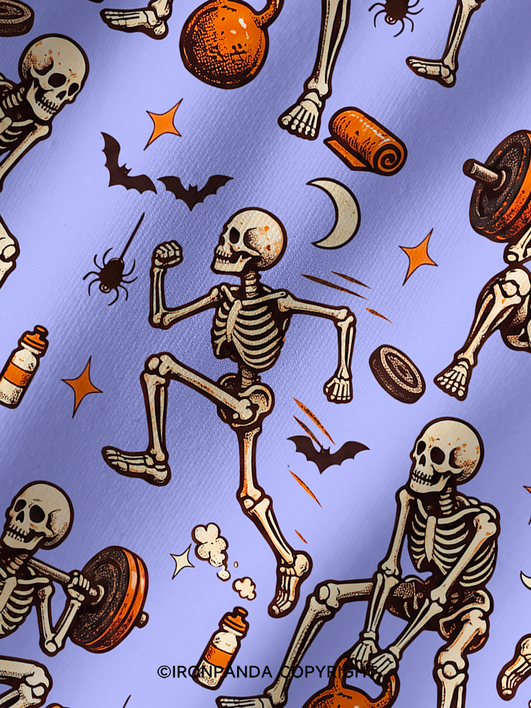 Spooky Exercise Printed Yoga Shorts