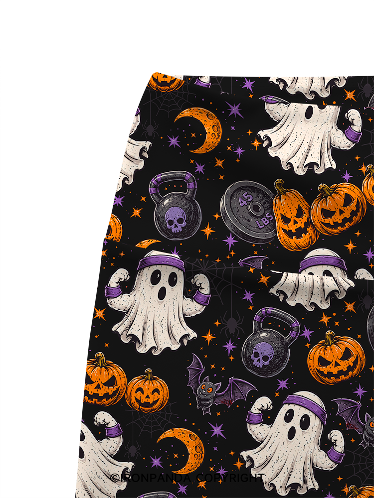 Creep It Lifting Halloween Printed Yoga Cycling Shorts