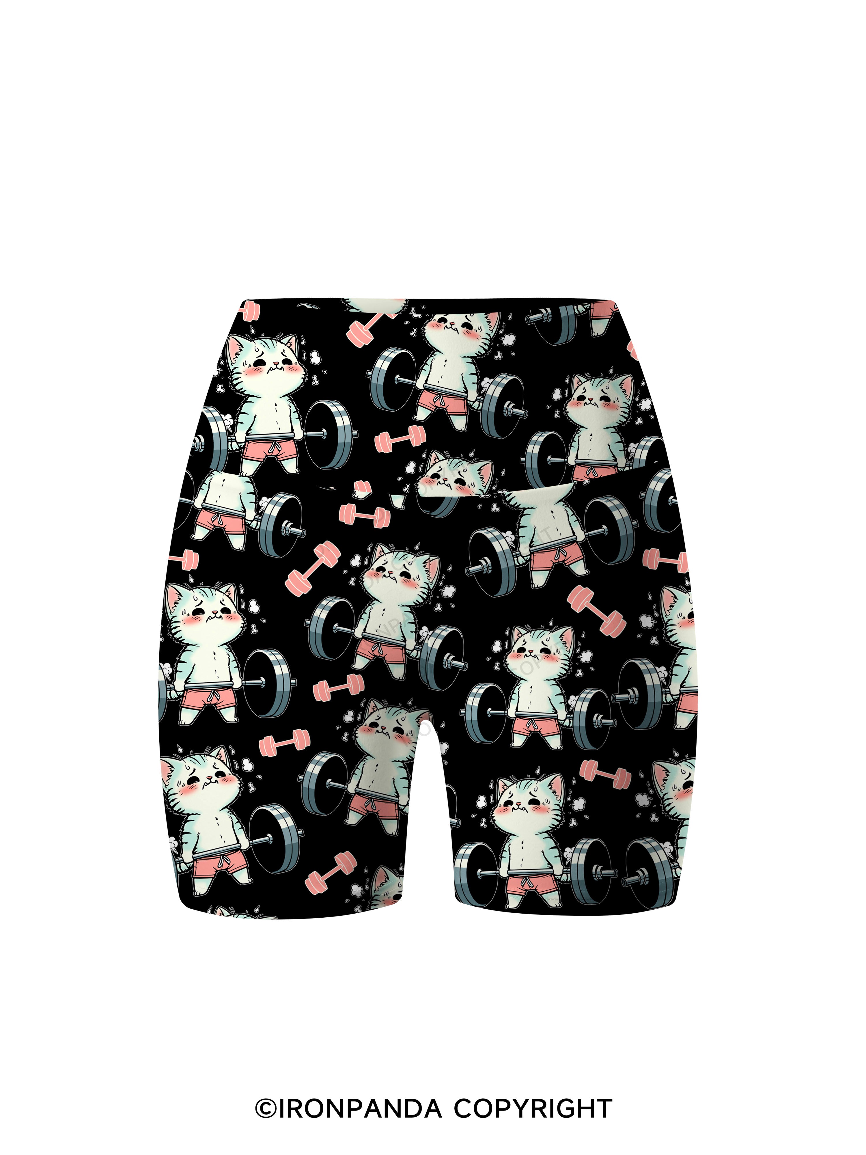 don't fart cat Printed Yoga Cycling Shorts