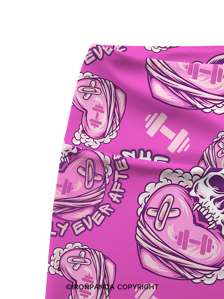 And She Lifted Heavily Ever After Printed Yoga Cycling Shorts