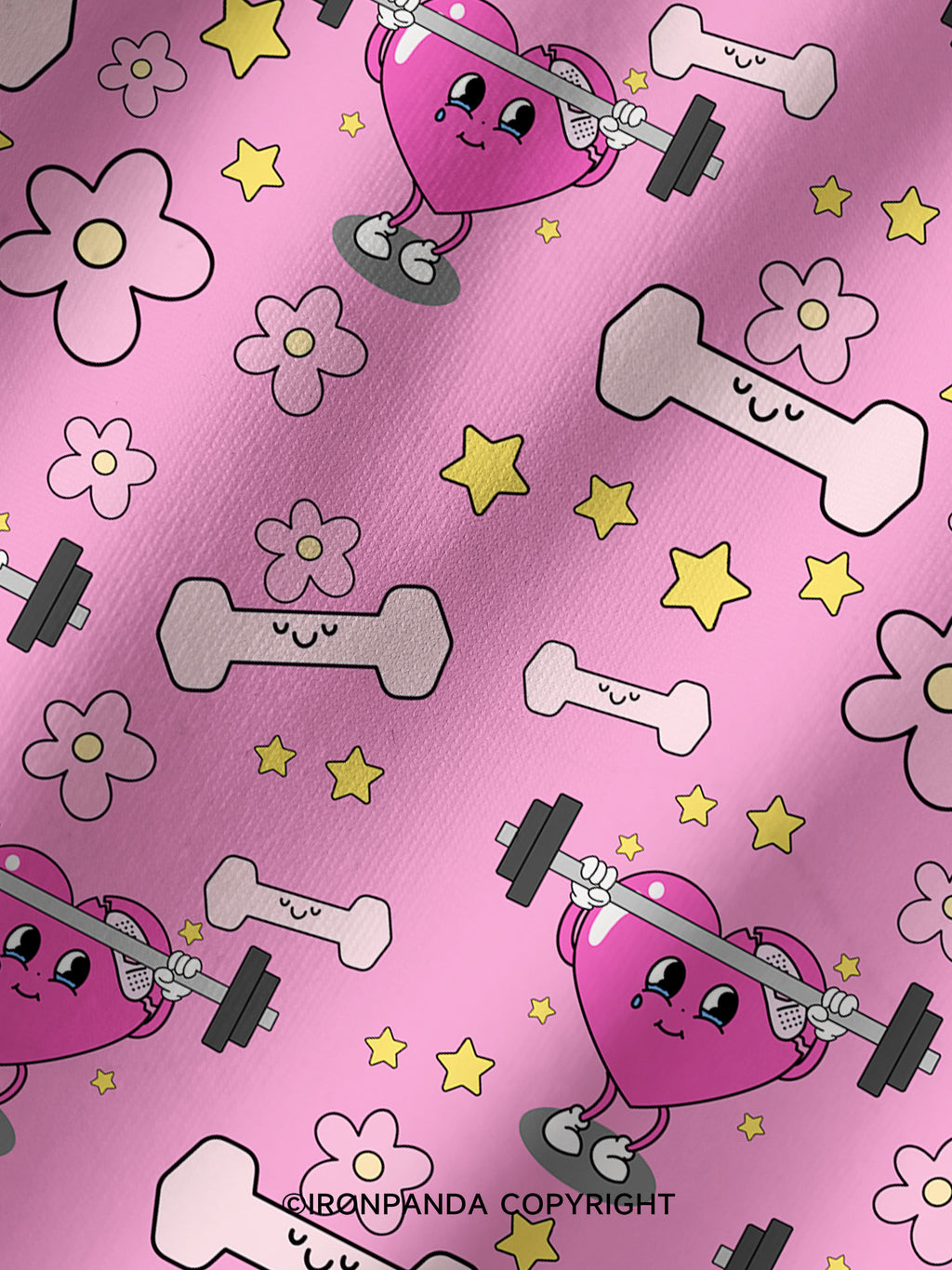 Sweet Pump Heart Printed Yoga Shorts