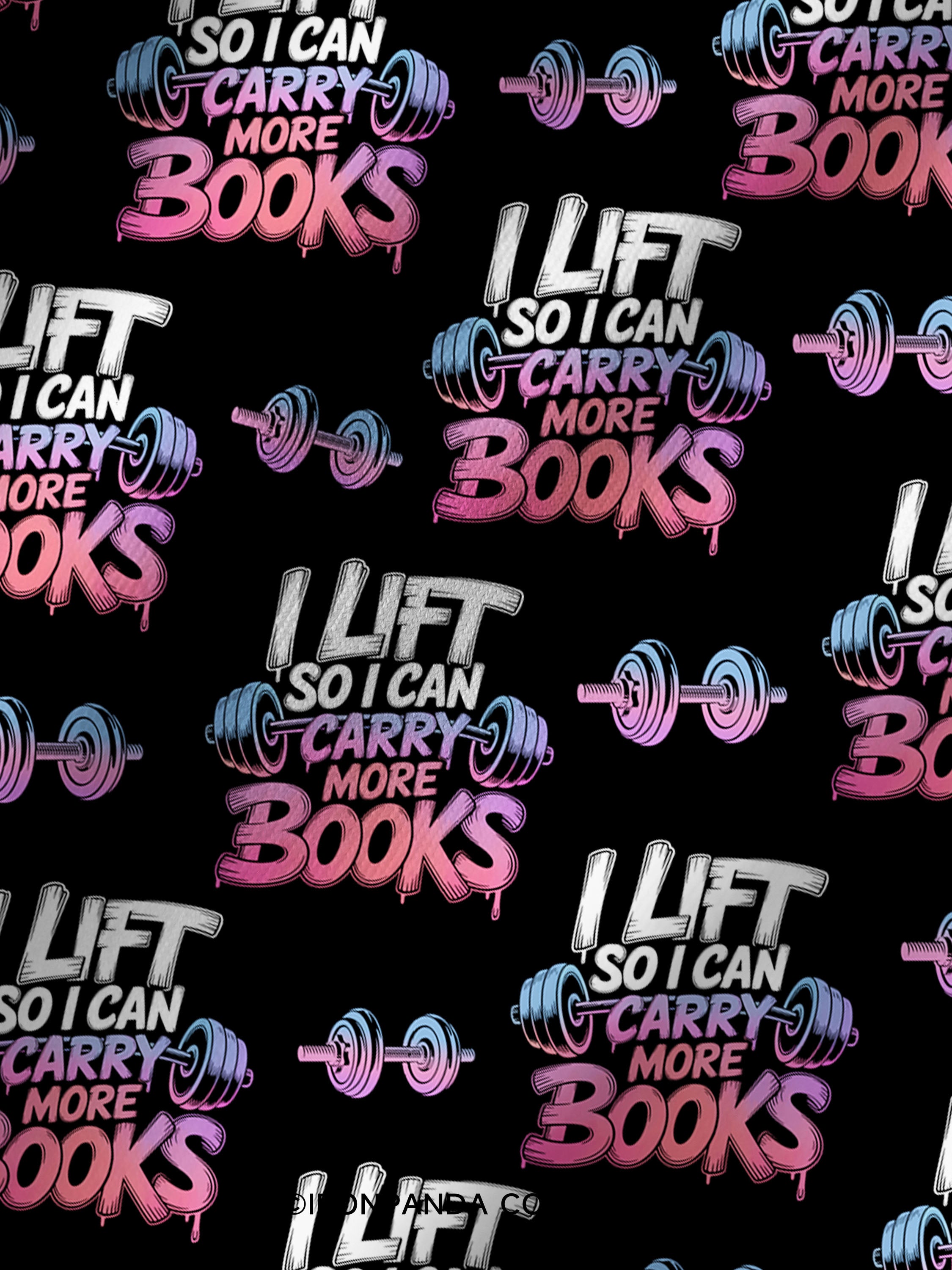 I LIFT SO I CAN CARRY MORE BOOKS Printed Yoga Shorts