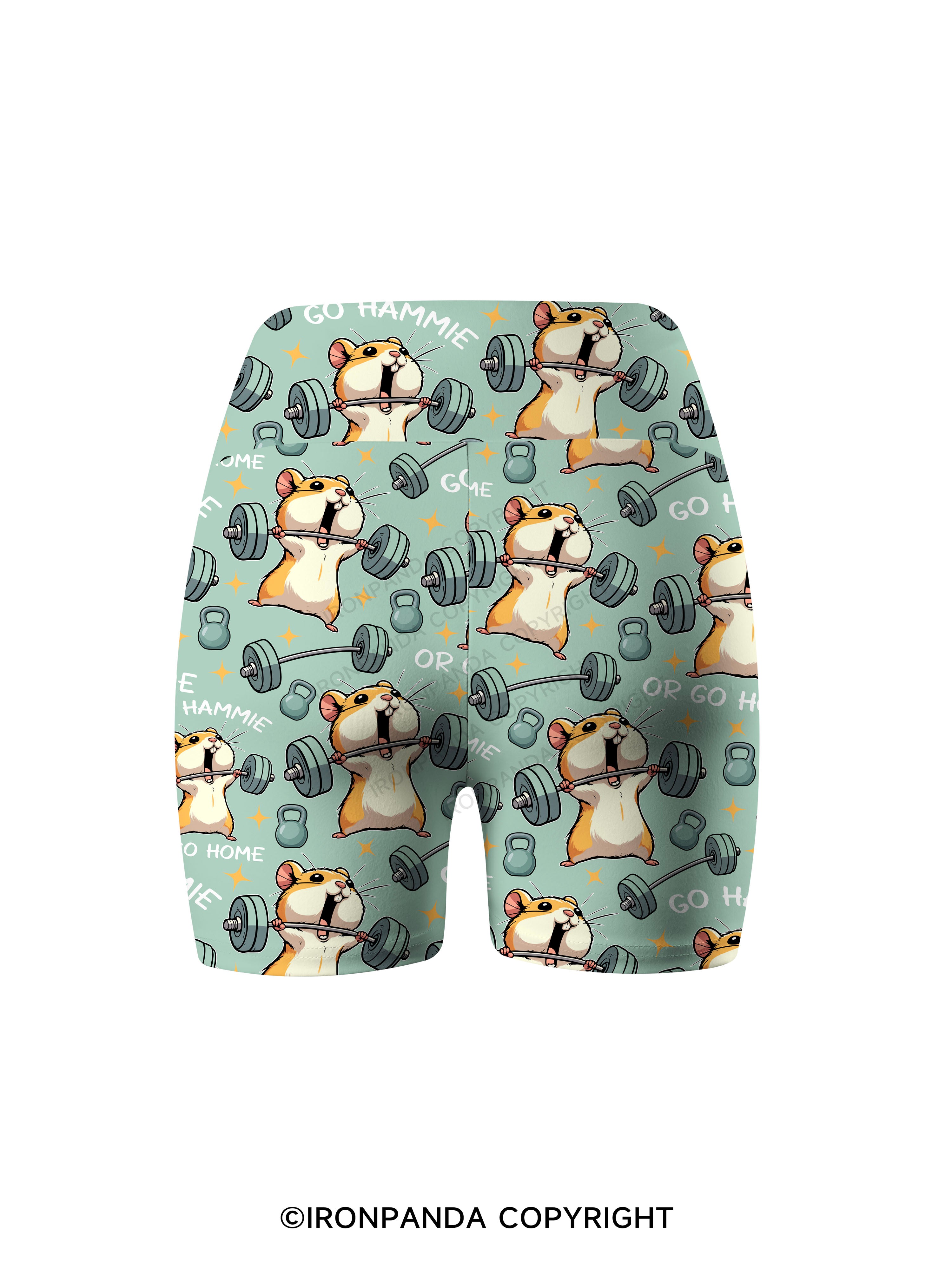 Go hammie or go home! Printed Yoga Cycling Shorts
