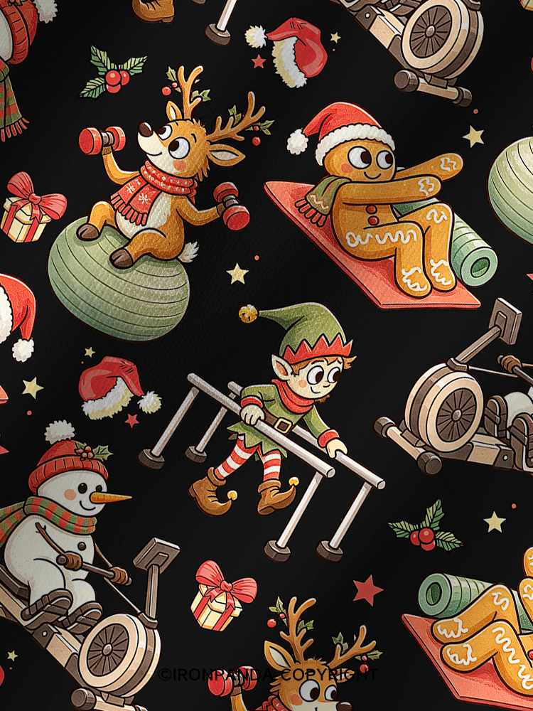 Physical Therapy Christmas Printed Yoga Shorts