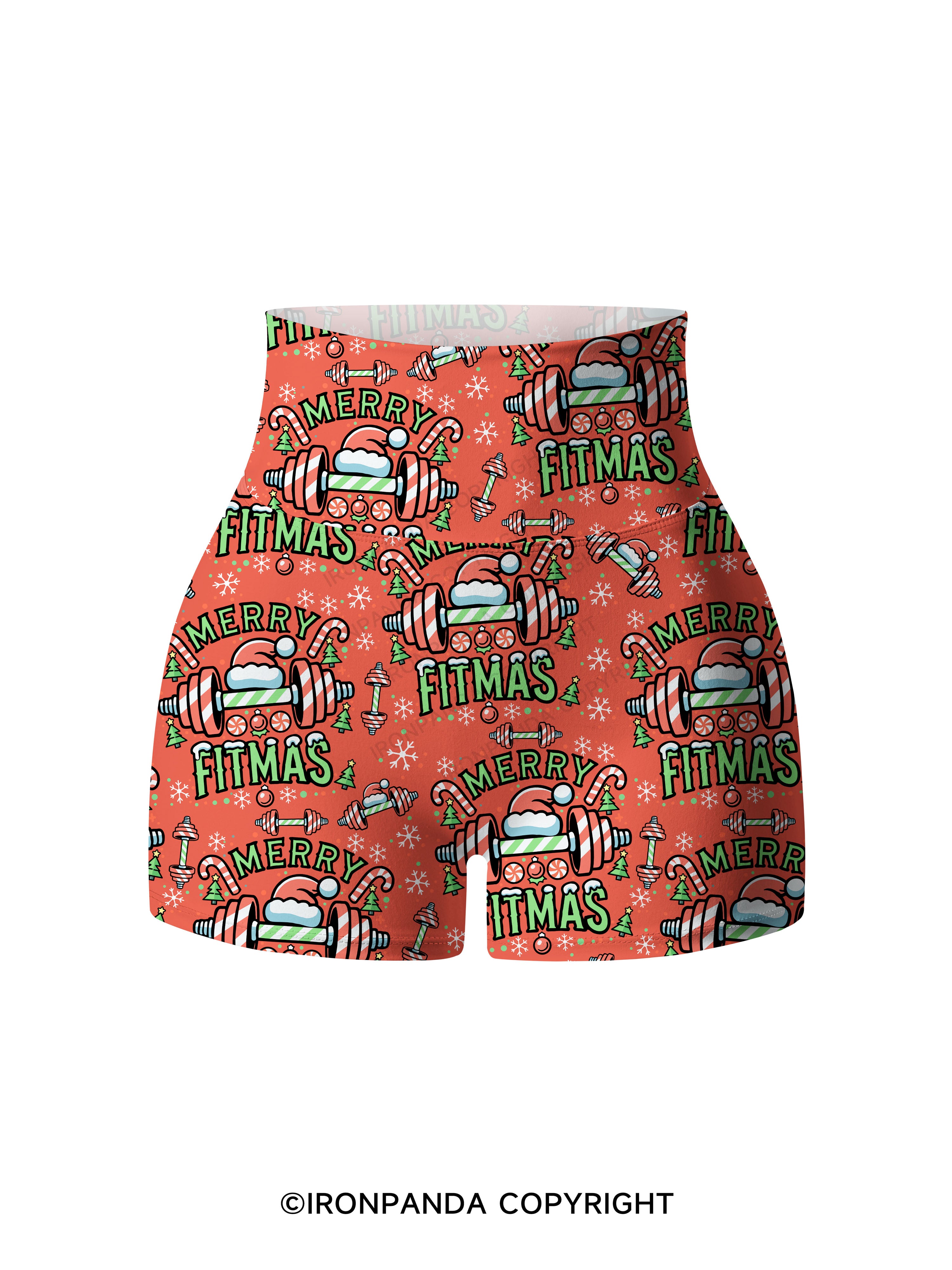 MERRY FITMAS Printed Yoga Shorts