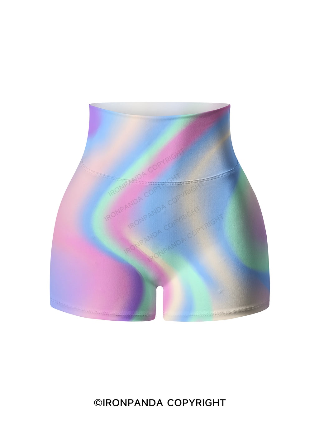 Gradation Printed Yoga Shorts