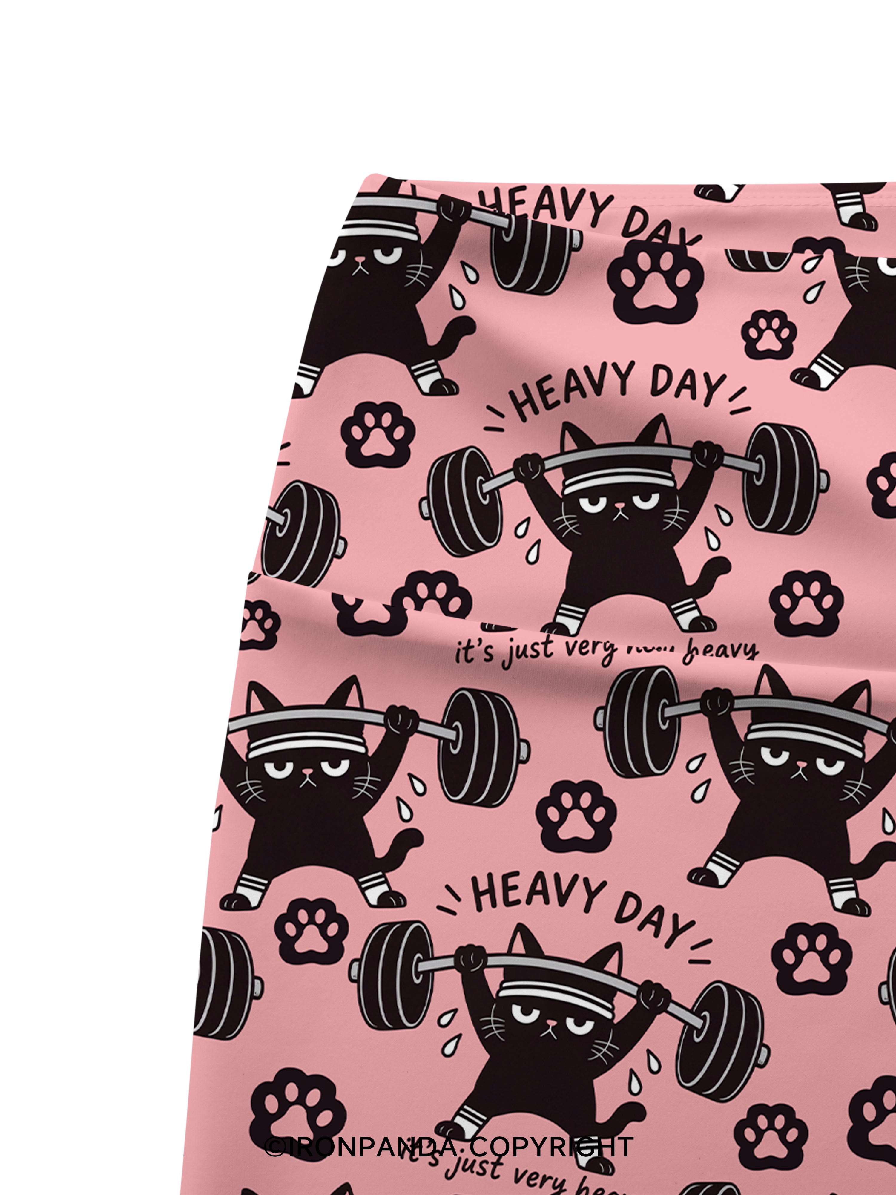 HEAVY DAY IT'S JUST VERY HEAVY Printed Yoga Cycling Shorts
