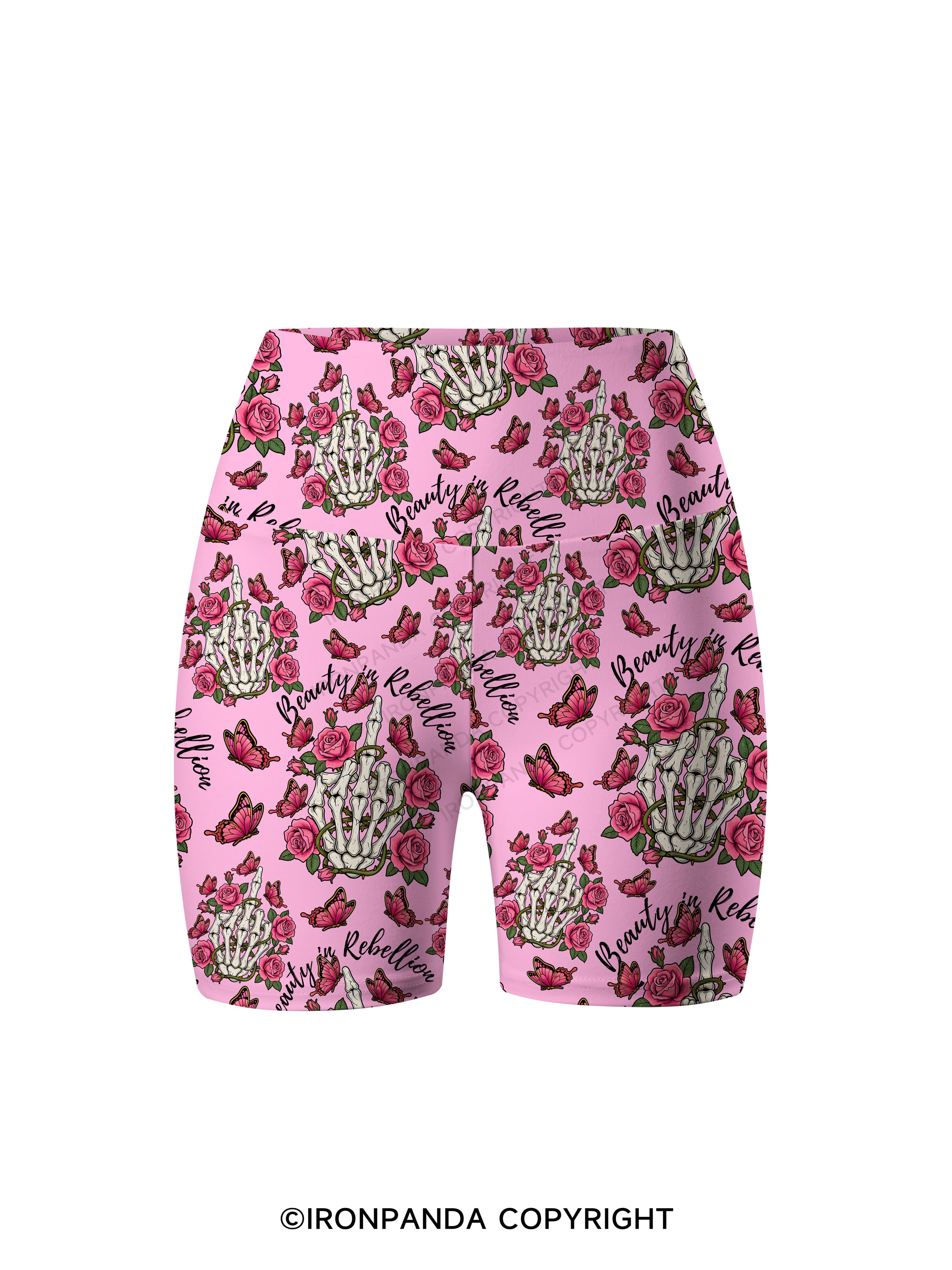 Beauty in Rebellion Printed Yoga Cycling Shorts