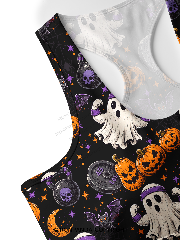 Creep It Lifting Halloween Racerback Sports Bra