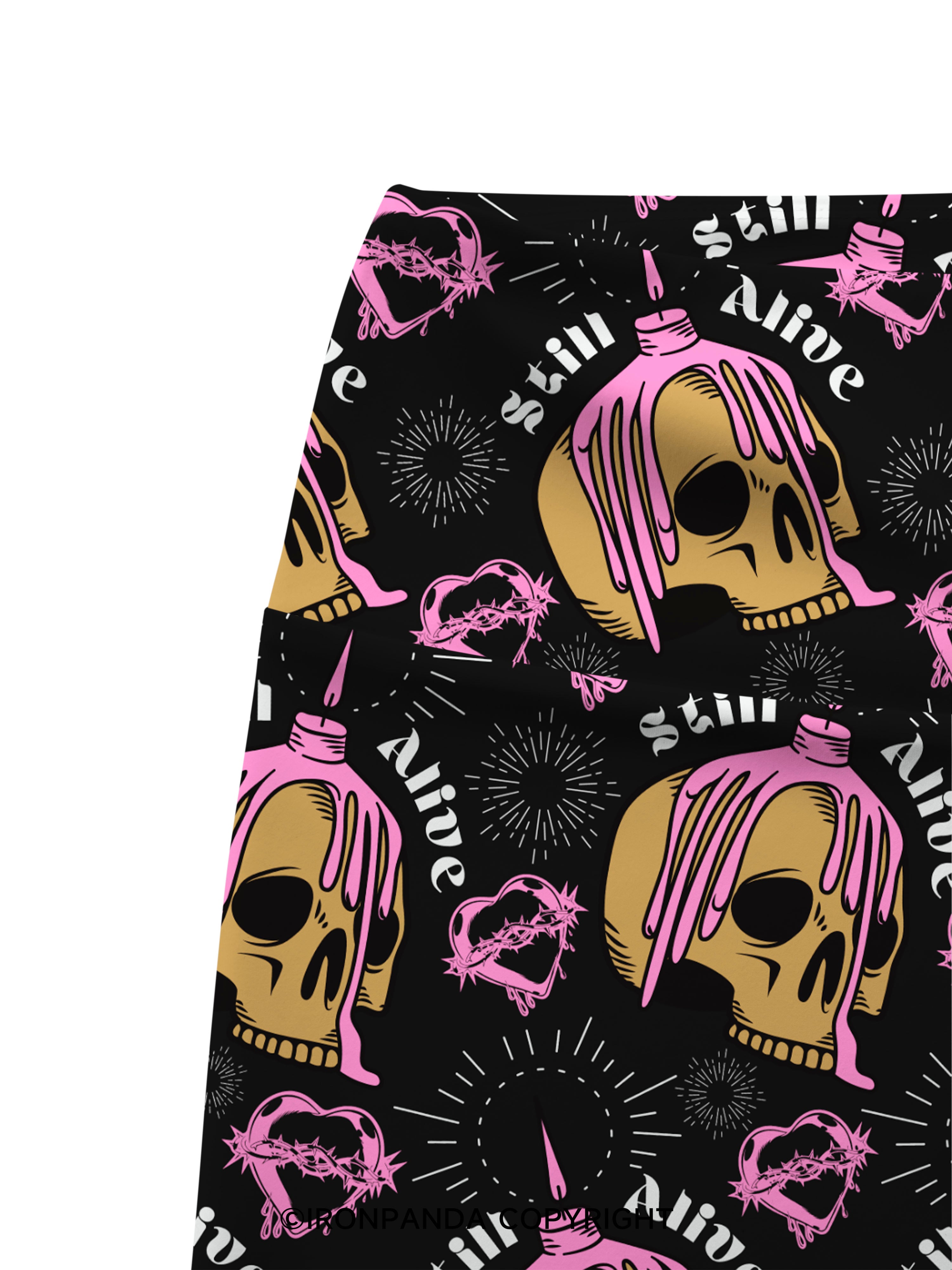 STILL ALIVE Gym Printed Yoga Cycling Shorts
