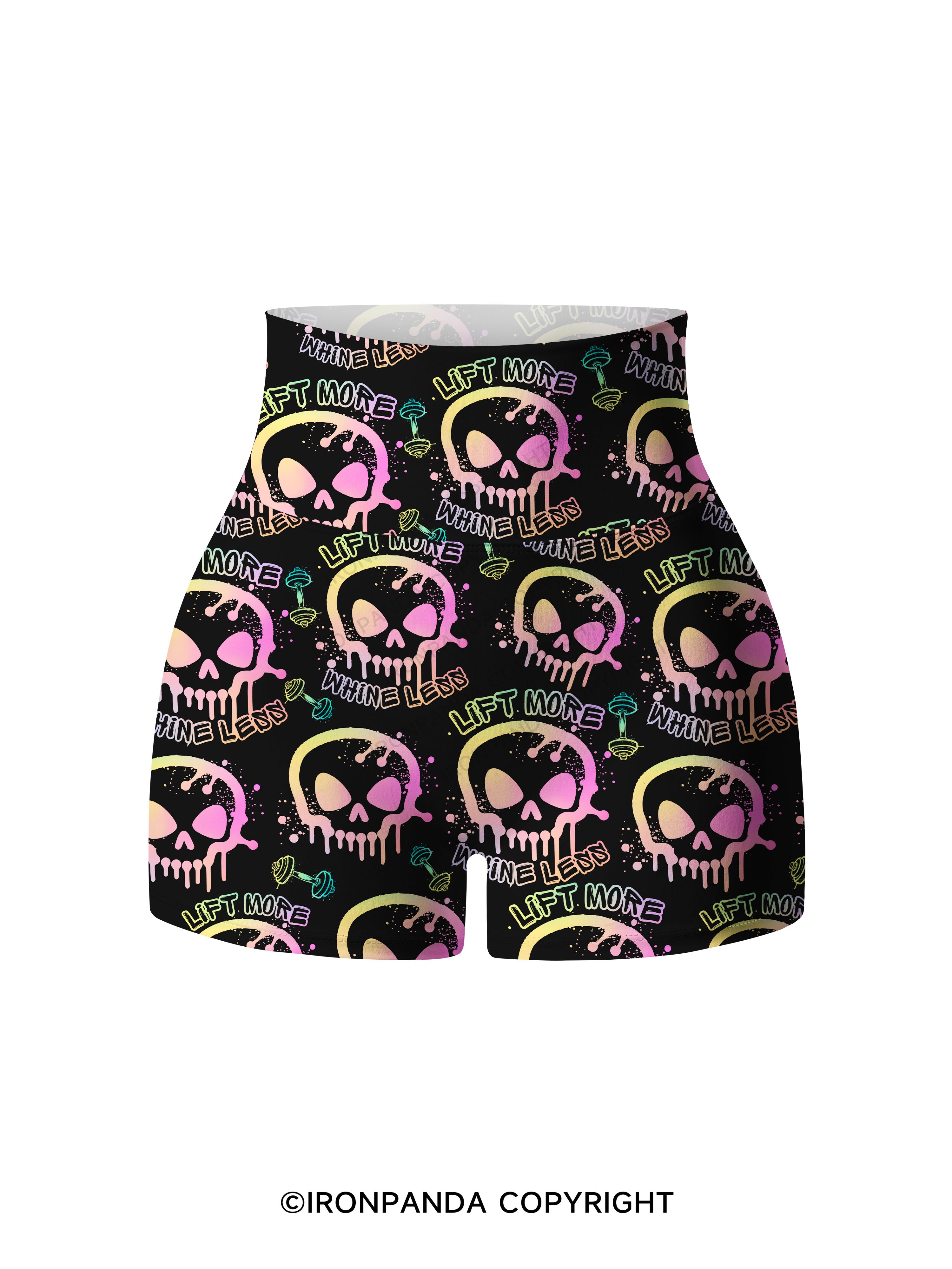 Lift More Whine Less Printed Yoga Shorts