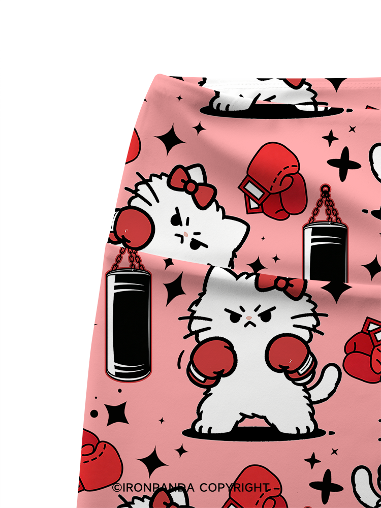 Tall Enough For Your Shins Printed Yoga Cycling Shorts