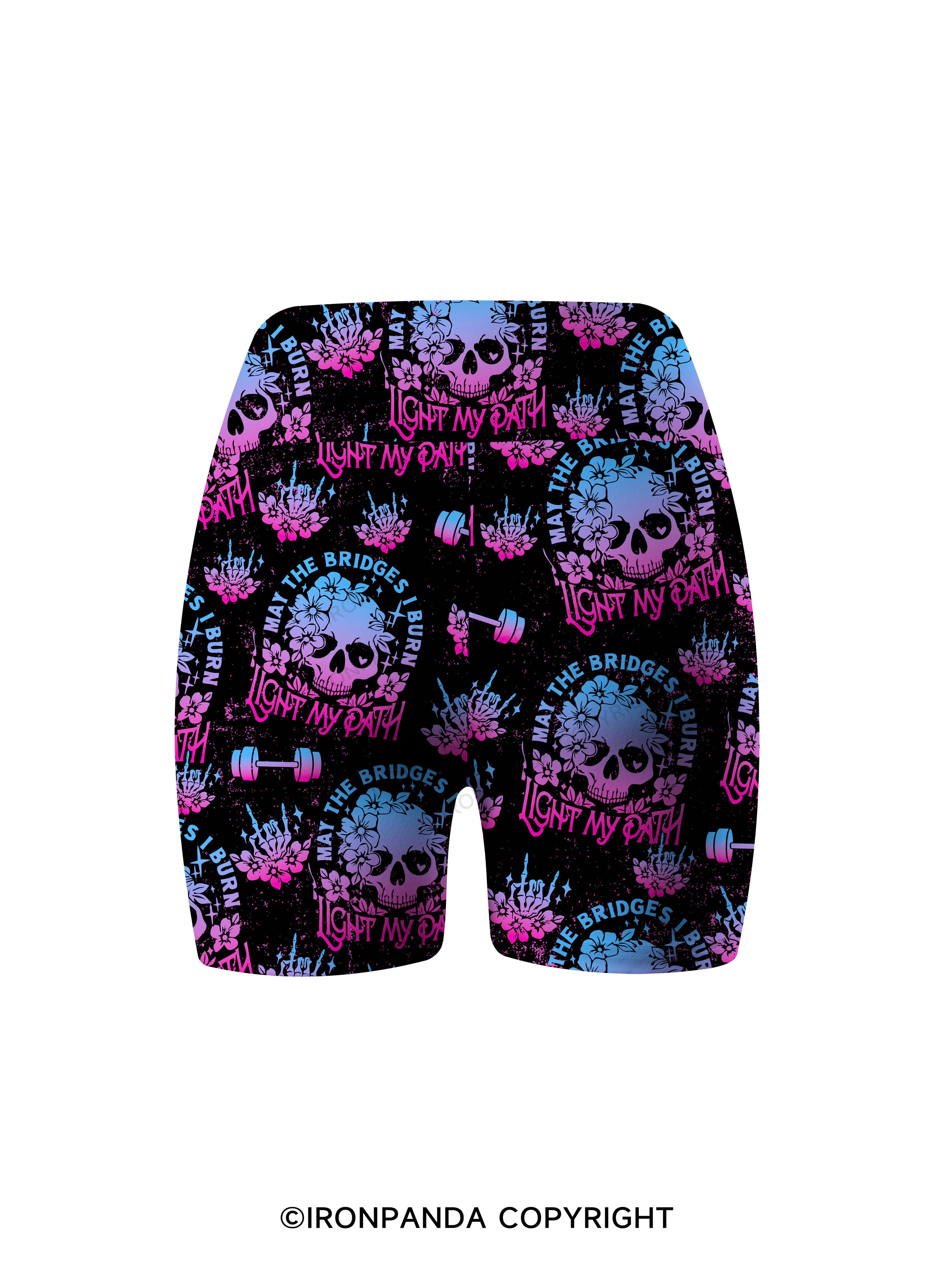 May The Bridges I Burn Light The Way Printed Yoga Cycling Shorts