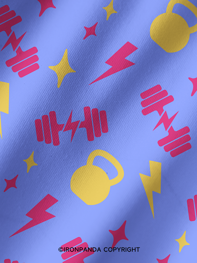 Power Spark Printed Yoga Shorts