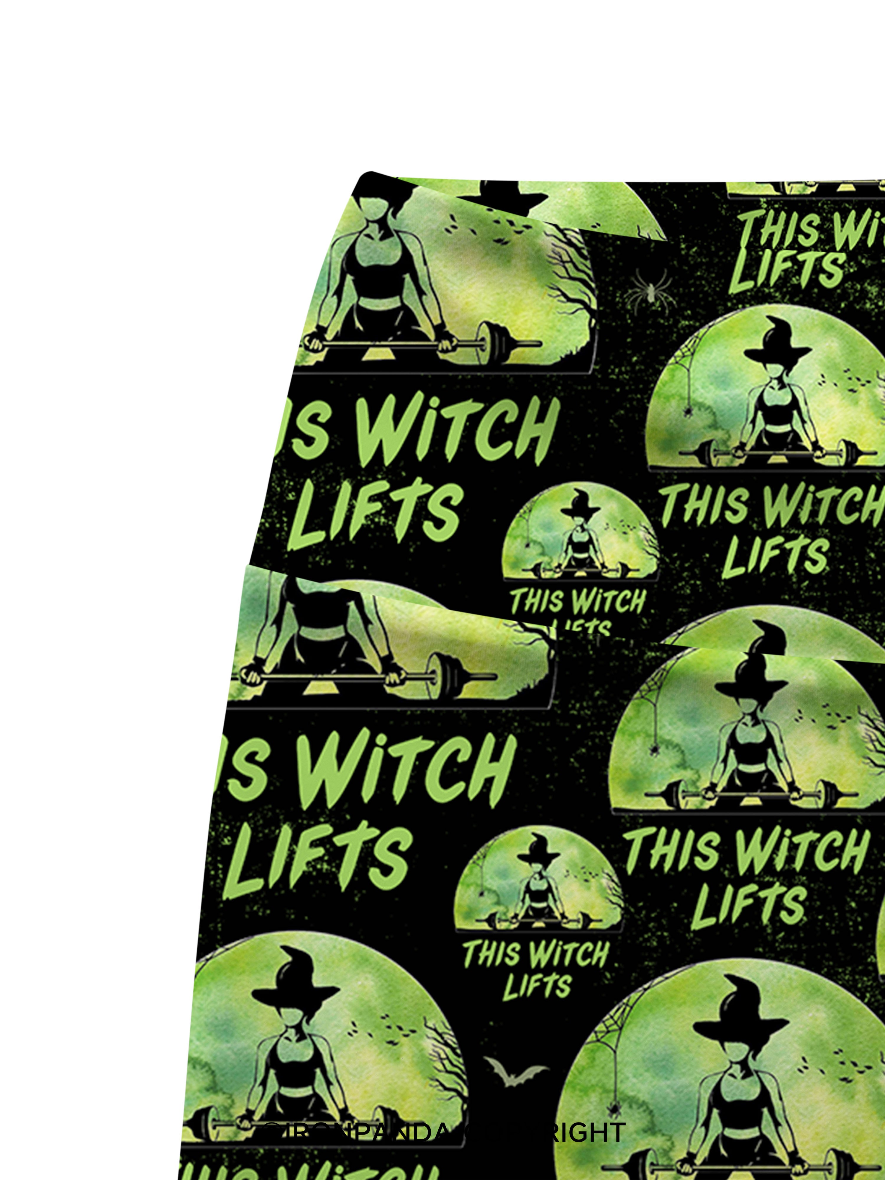 THIS WITCH LIFTS Printed Yoga Cycling Shorts