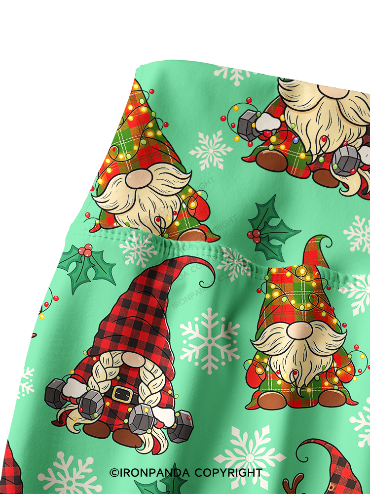 Fitness Christmas Elf Printed Yoga Pants