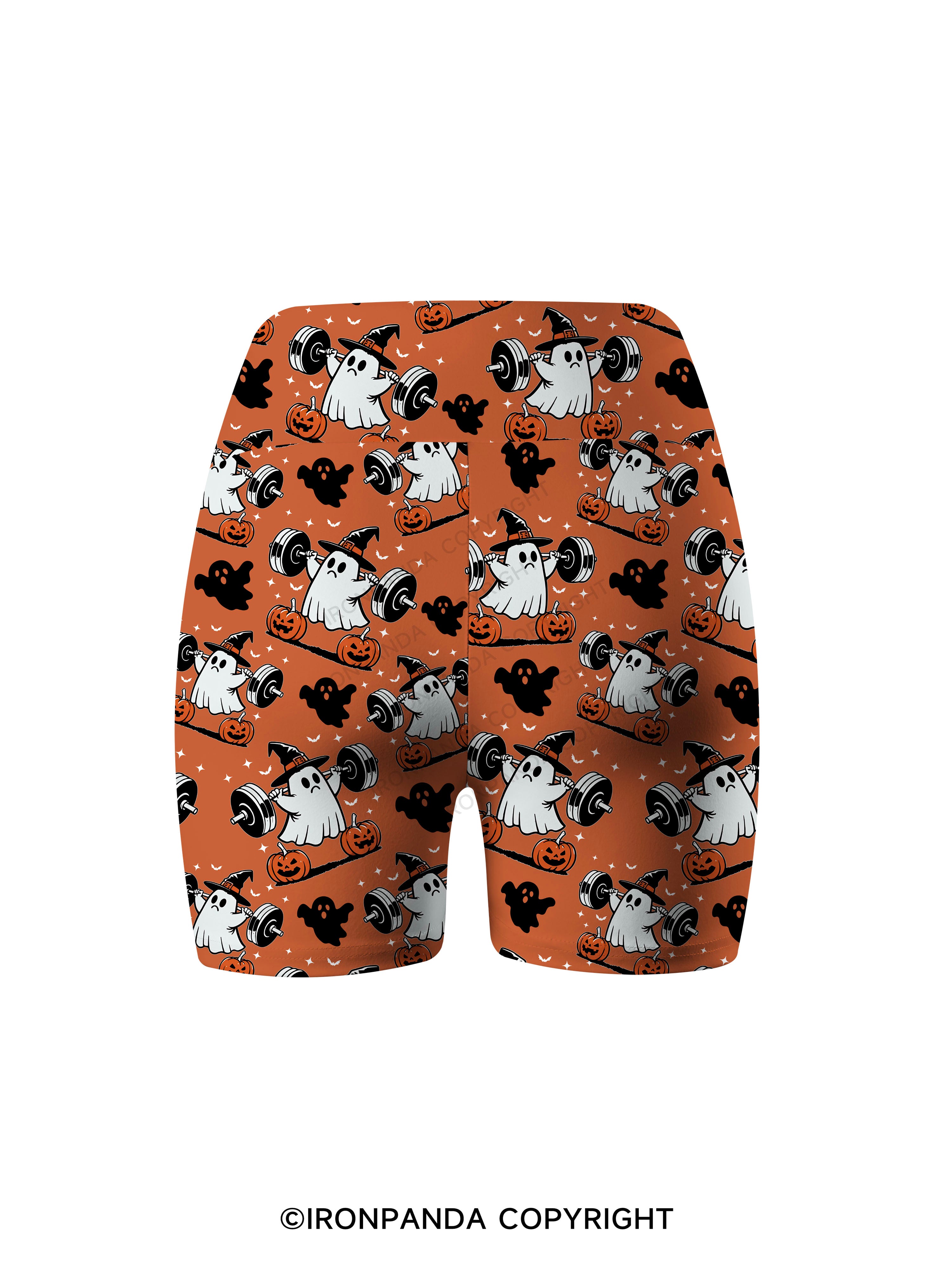NO TRICKS JUST REPS Printed Yoga Cycling Shorts