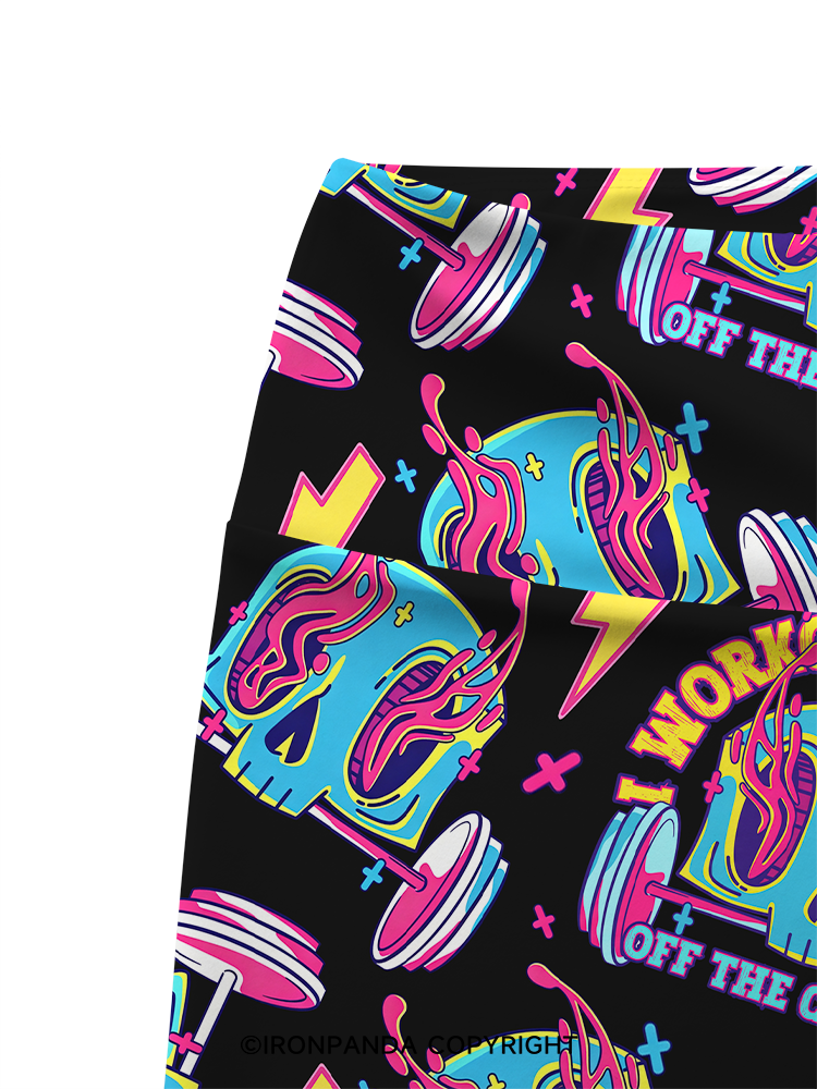 I Workout To Burn Off The Crazy Printed Yoga Cycling Shorts