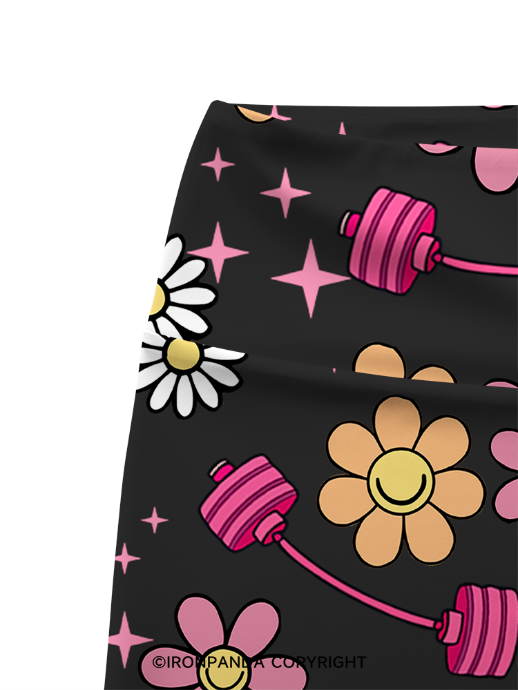 Sparkle & Bloom Printed Yoga Cycling Shorts