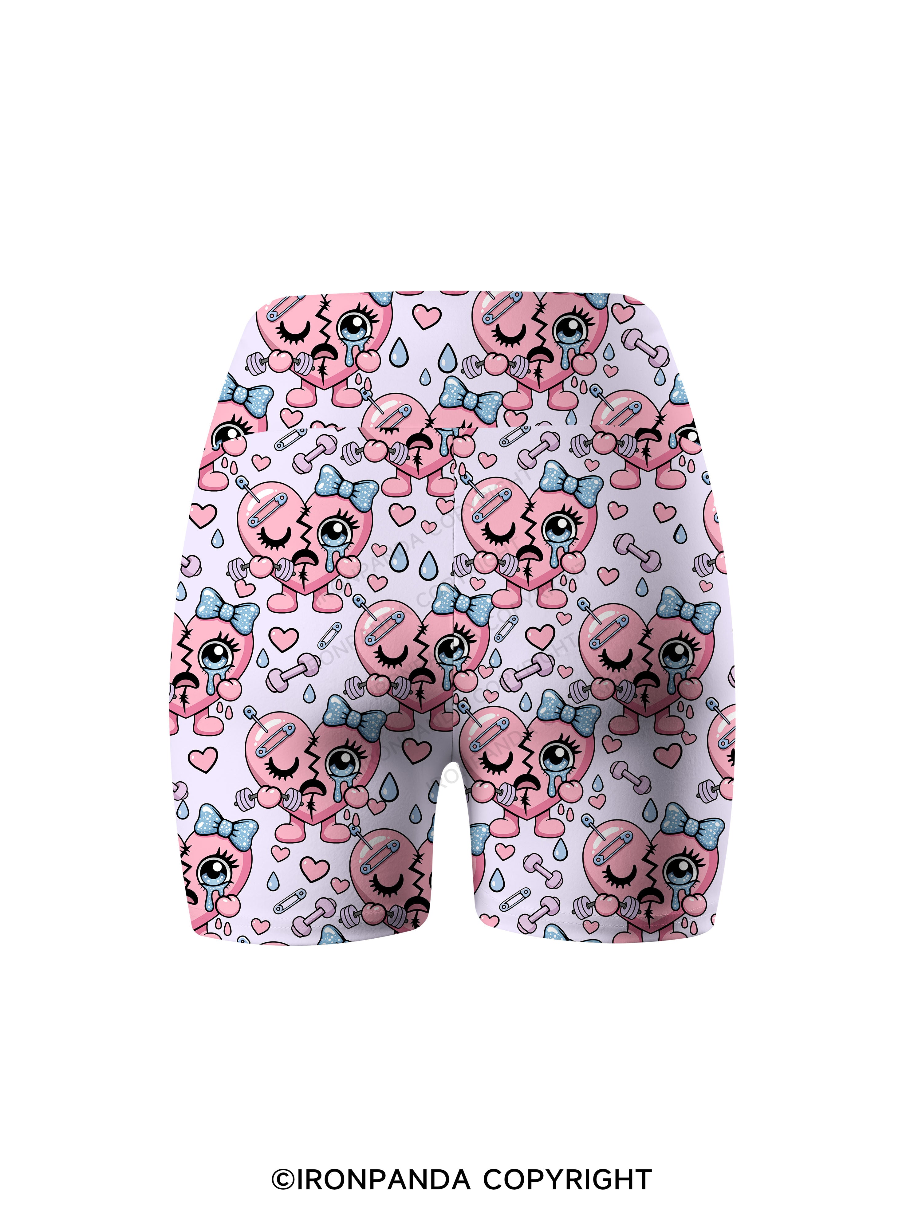 BROKEN BUT STRONGER Printed Yoga Cycling Shorts