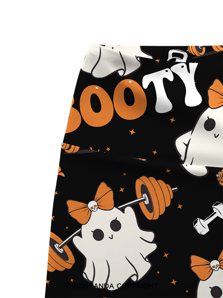 Working On My Booty Printed Yoga Cycling Shorts