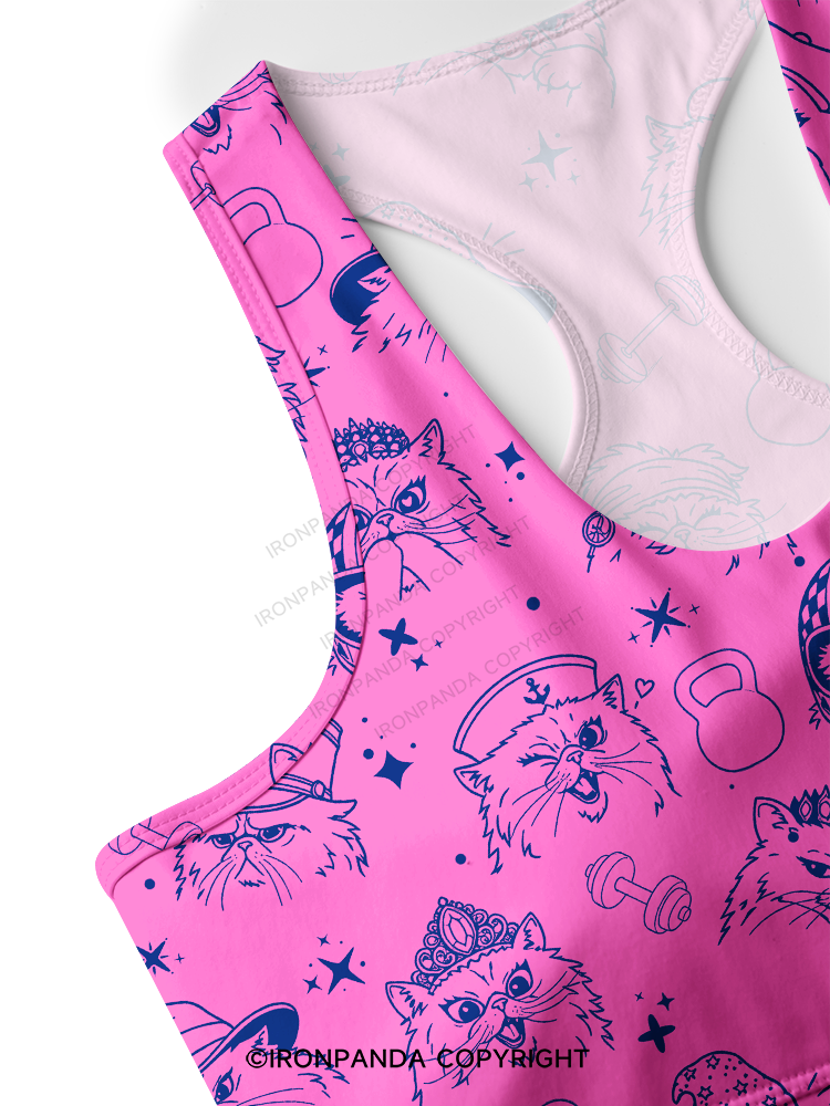 FITNESS COOL CATS Racerback Sports Bra