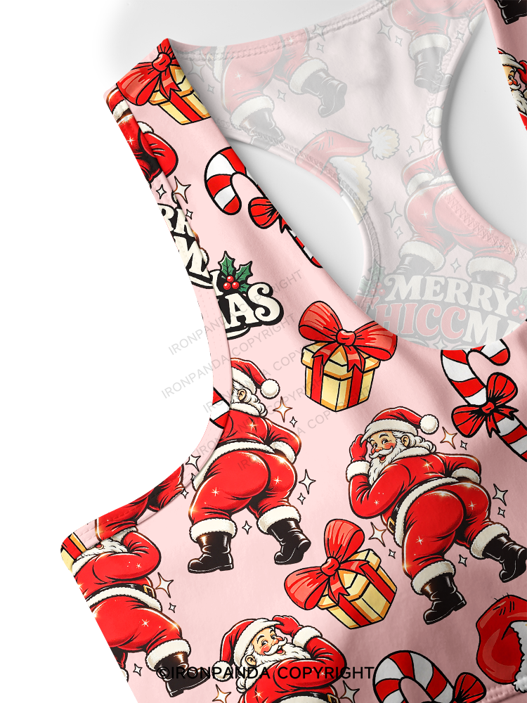 Merry Thiccmas Racerback Sports Bra