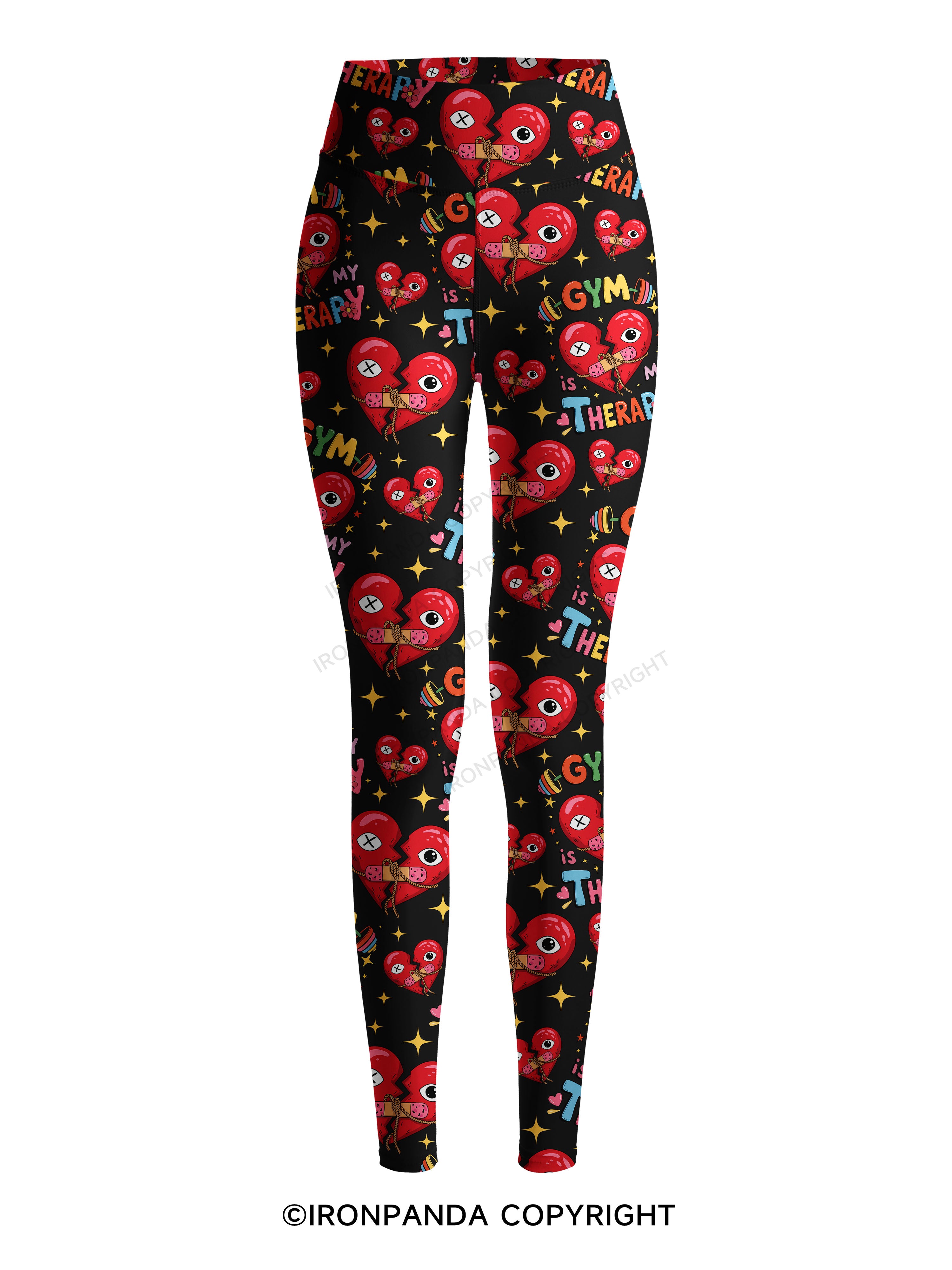 GYM IS MY THERAPY Printed Yoga Pants
