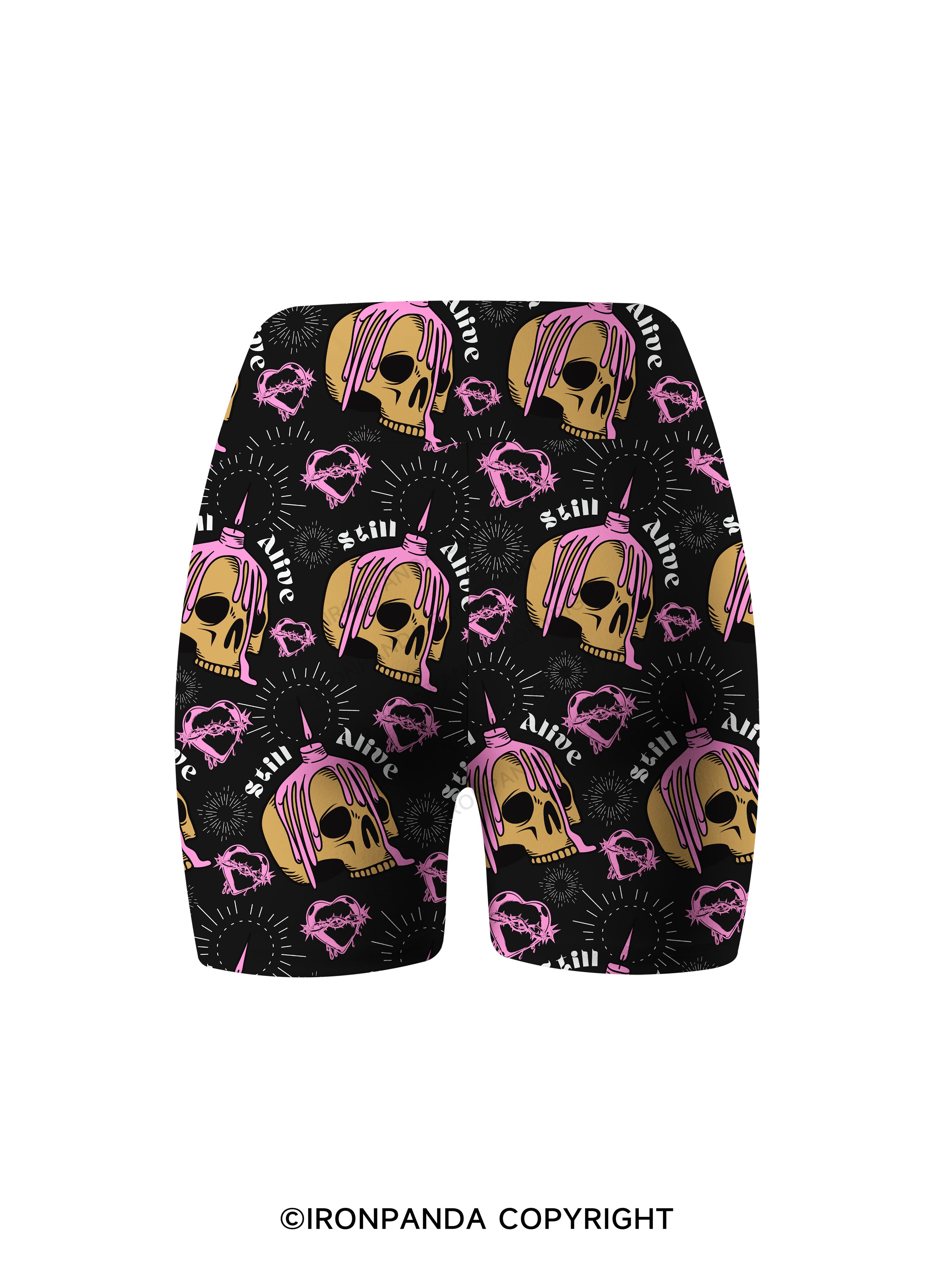 STILL ALIVE Gym Printed Yoga Cycling Shorts