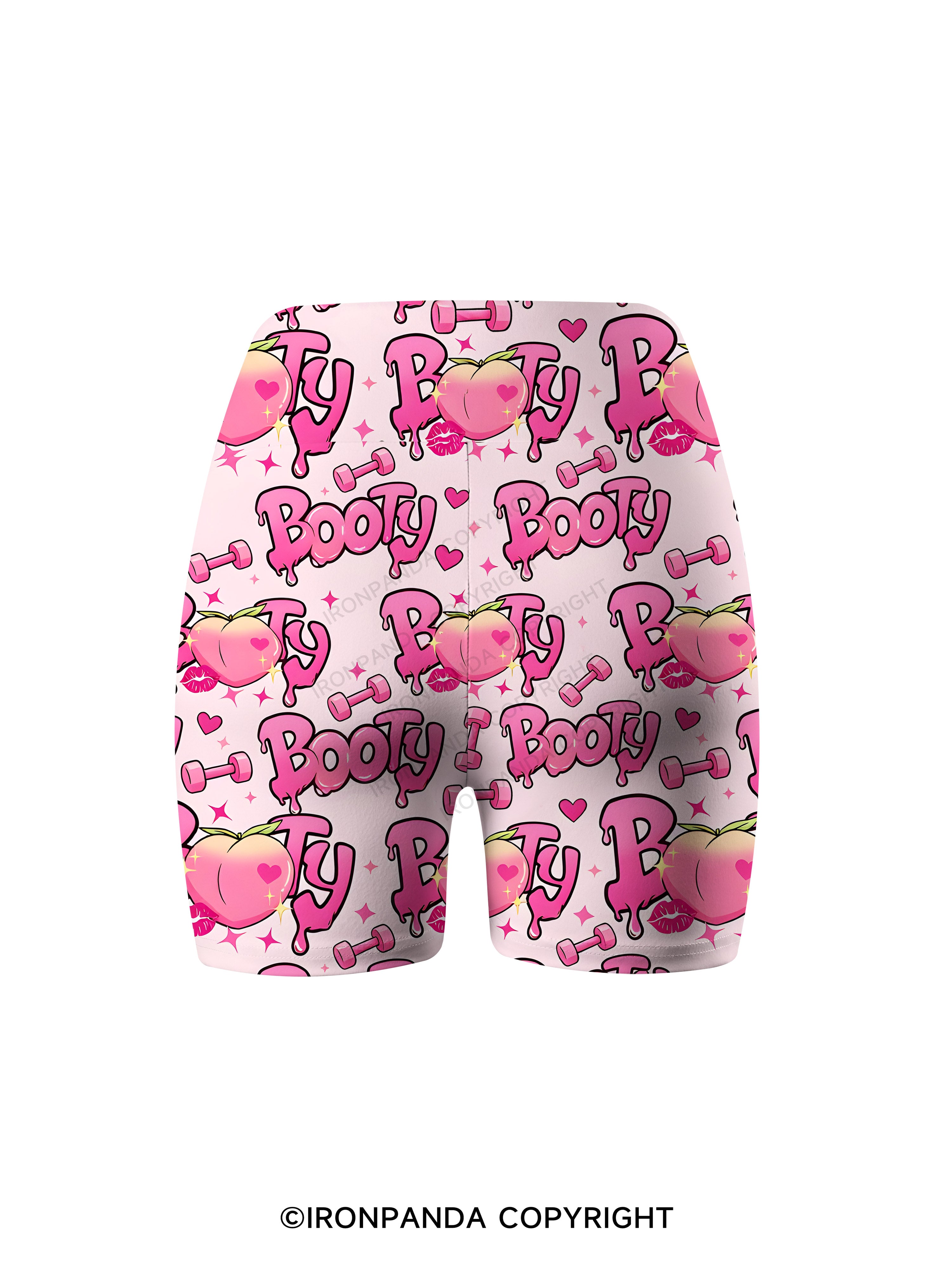 booty Printed Yoga Cycling Shorts