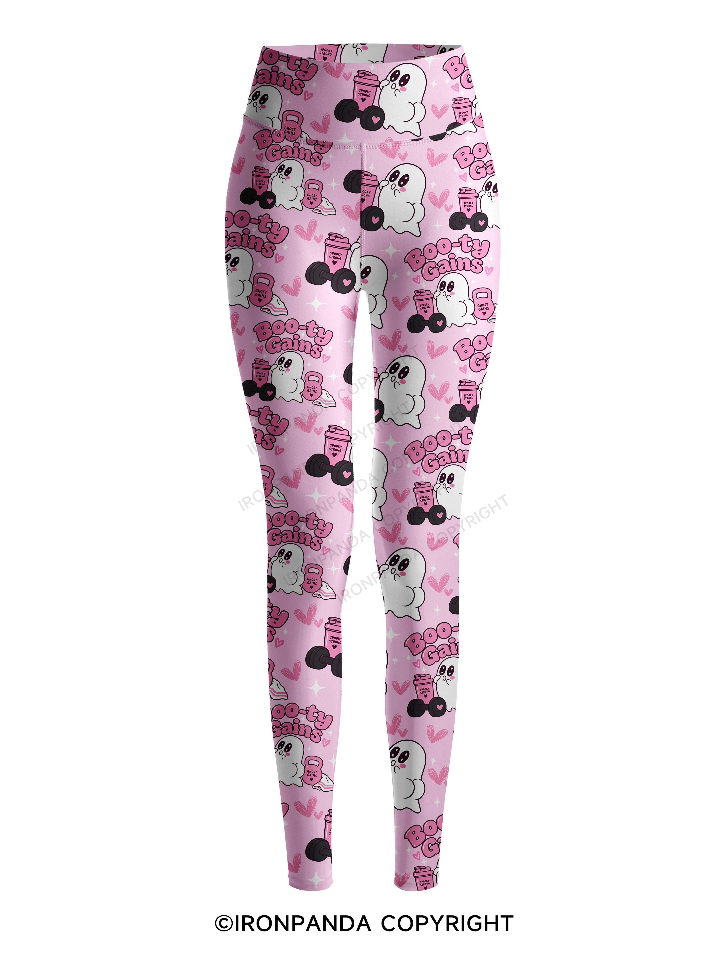 Boo-ty Gains Ghost Printed Yoga Pants