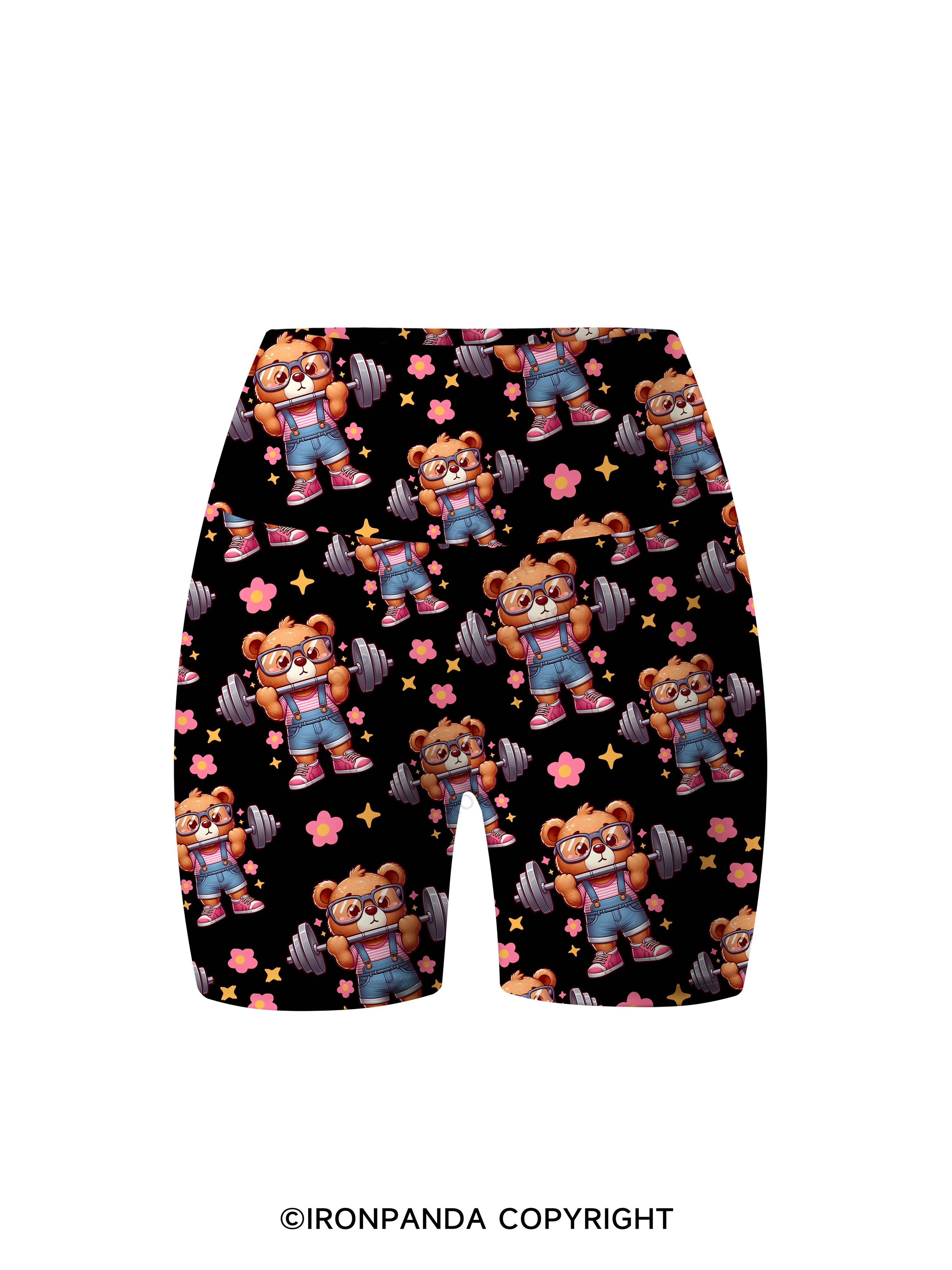 KINDA STRONG, SORTA FLUFFY Printed Yoga Cycling Shorts