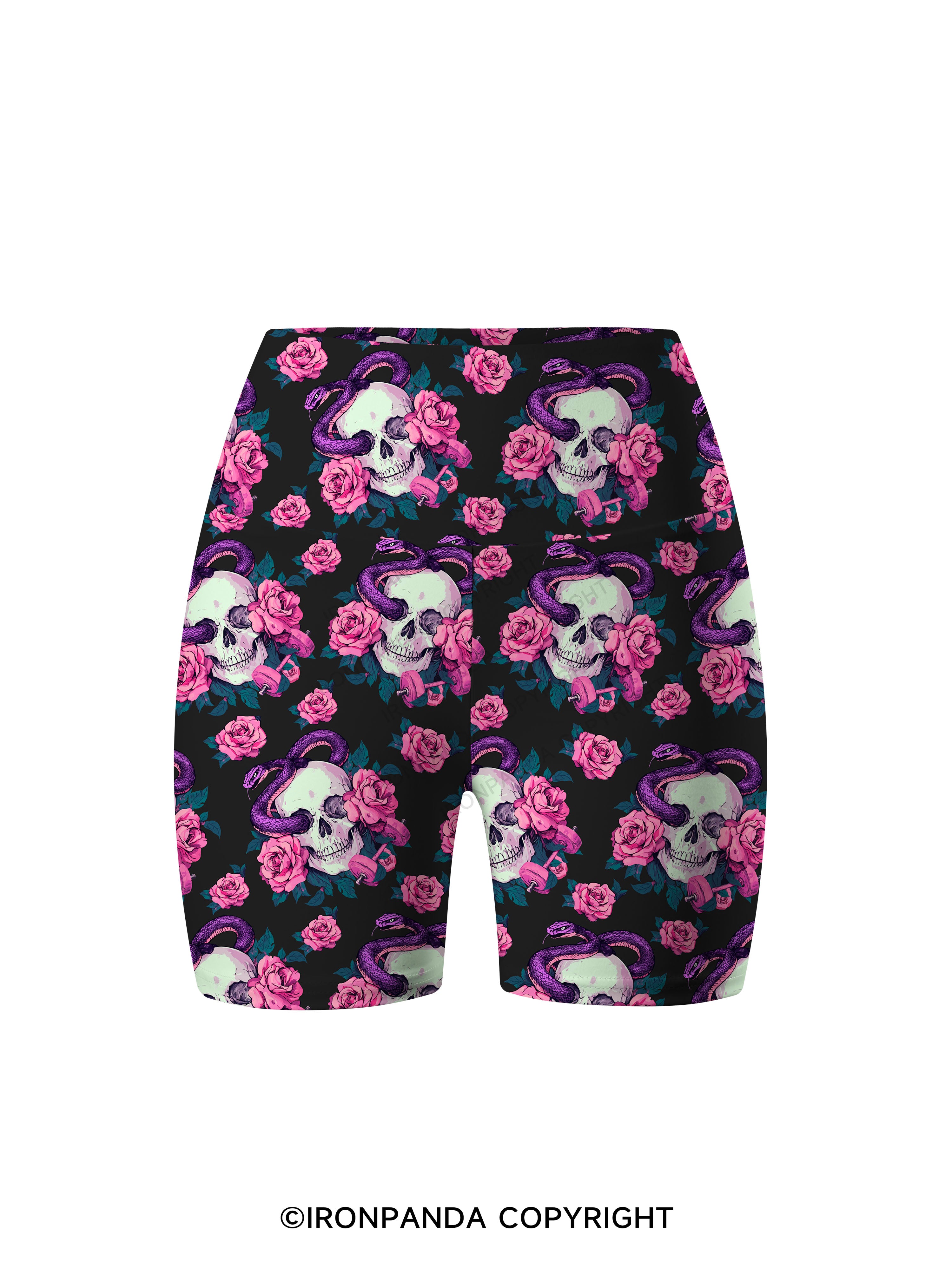 DEAD INSIDE BUT STILL MADE IT TO THE GYM Printed Yoga Cycling Shorts