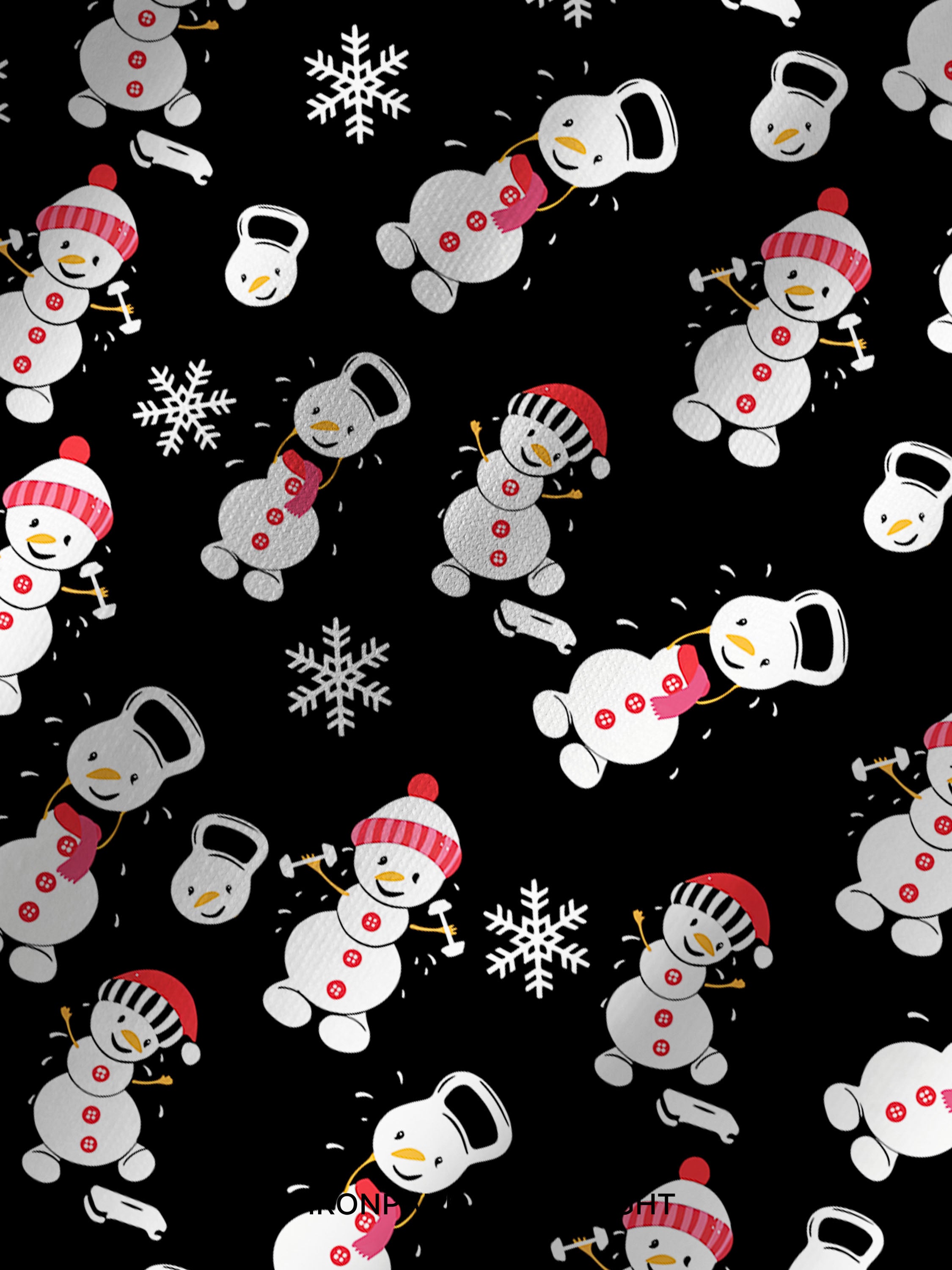 SWEATIN' WITH MY SNOWMIES Printed Yoga Shorts