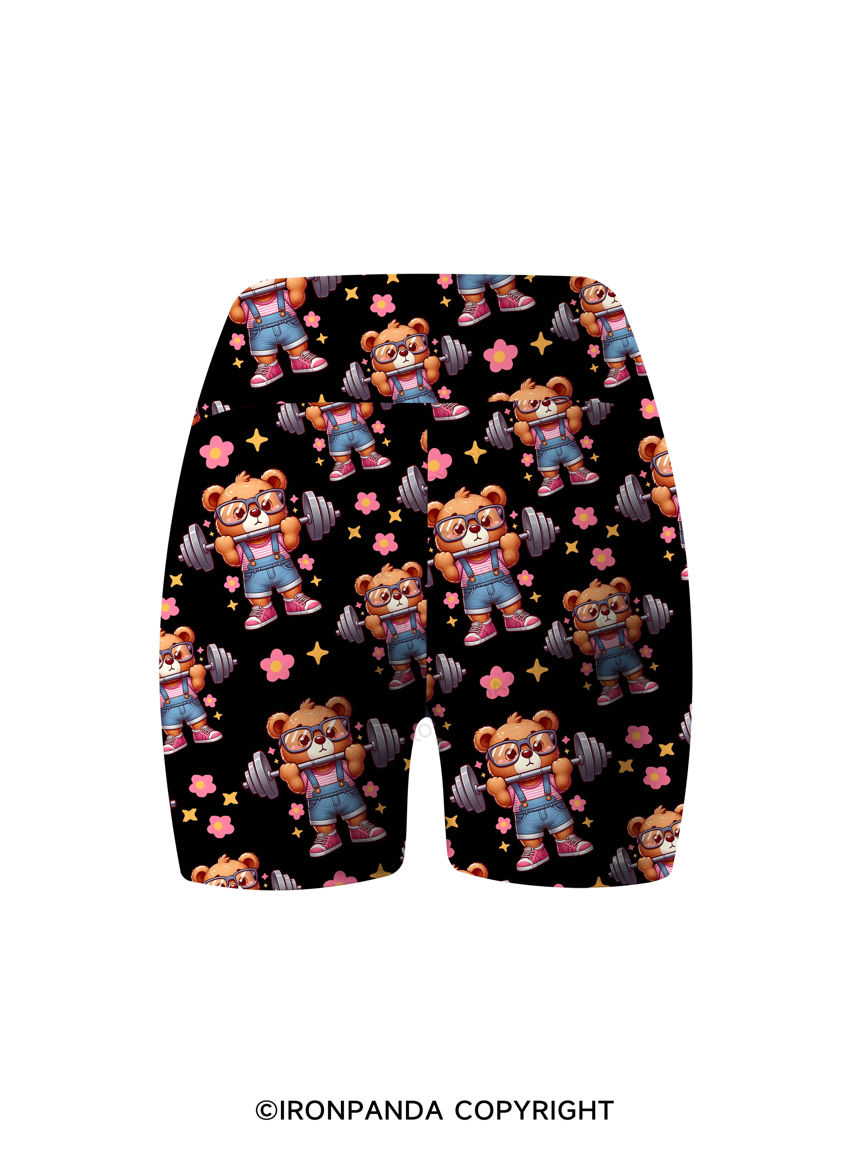KINDA STRONG, SORTA FLUFFY Printed Yoga Cycling Shorts
