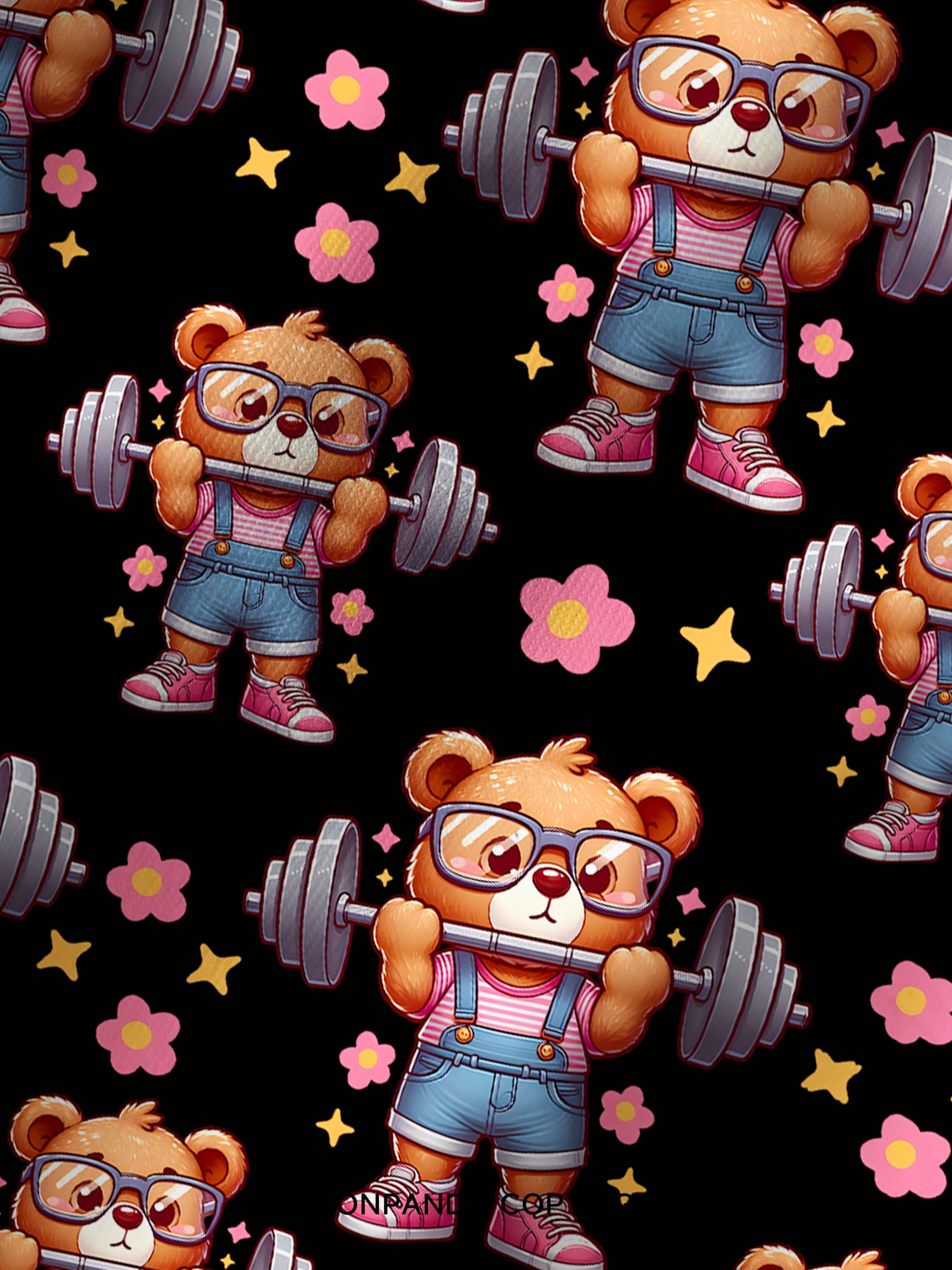 KINDA STRONG, SORTA FLUFFY Printed Yoga Shorts