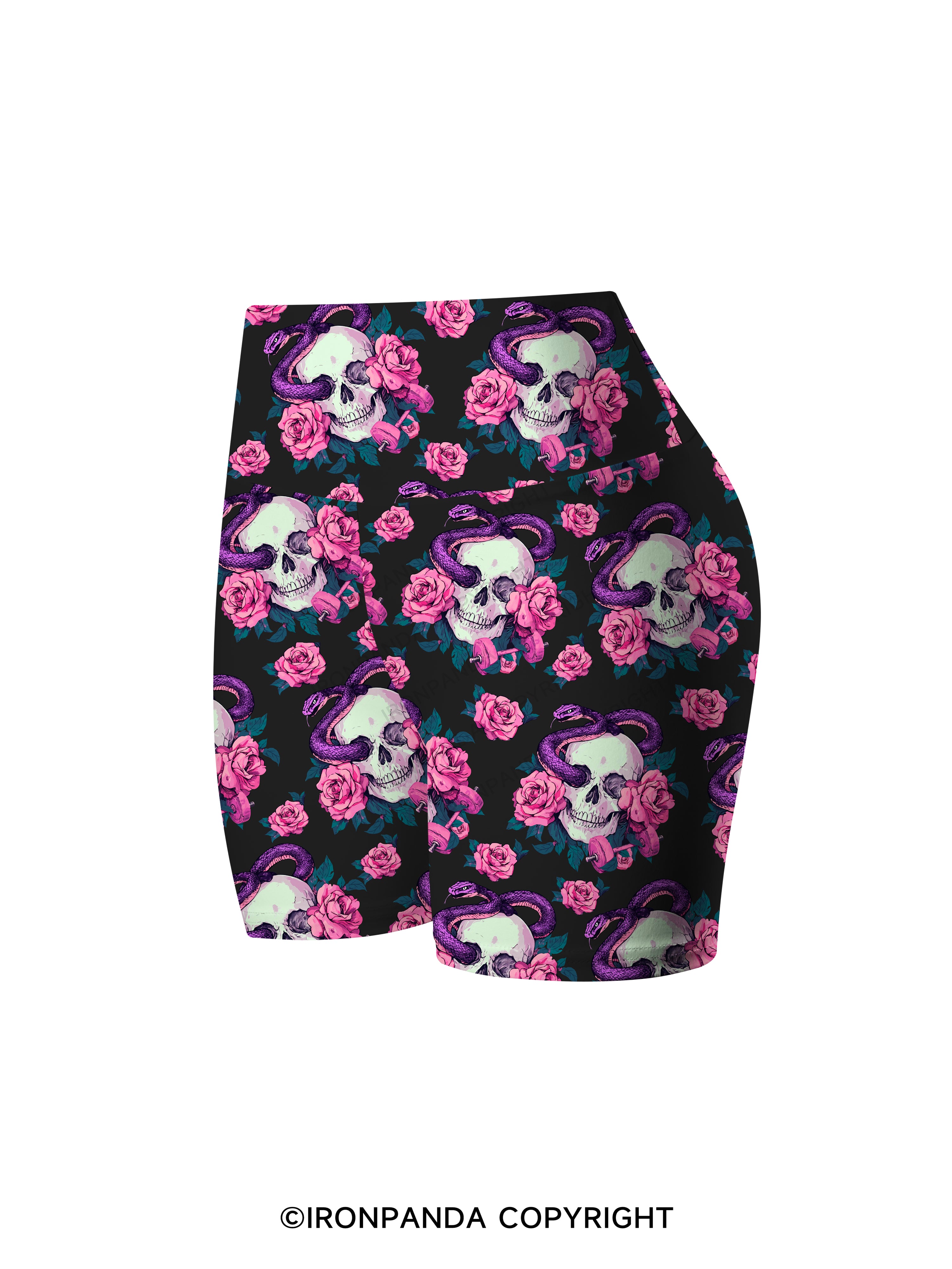 DEAD INSIDE BUT STILL MADE IT TO THE GYM Printed Yoga Cycling Shorts
