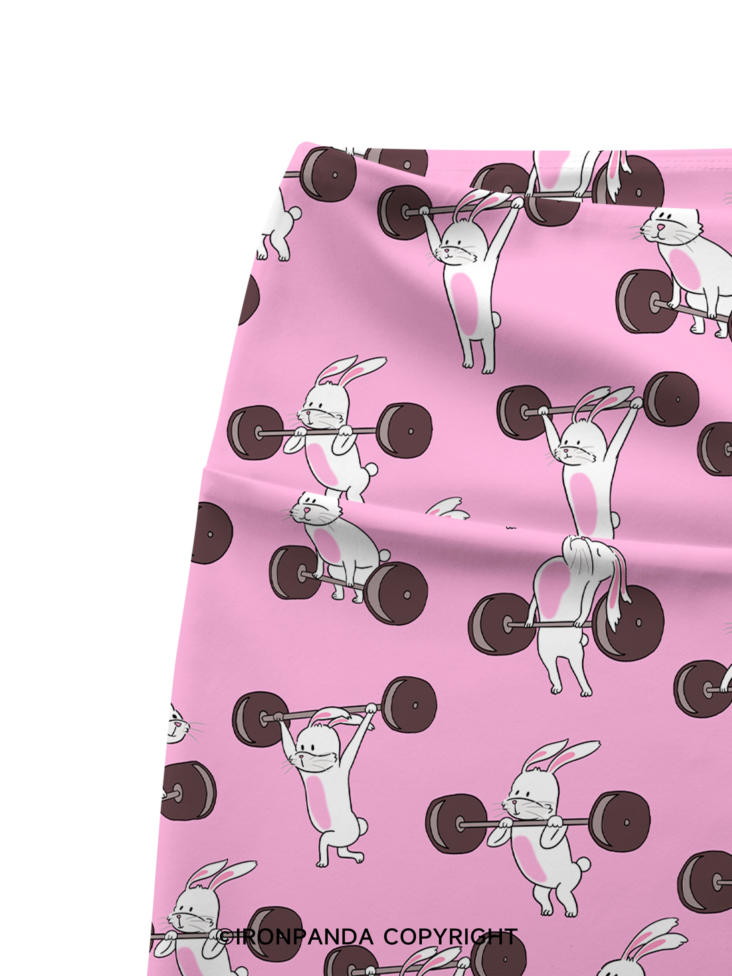 Lift Like Bunny Printed Yoga Cycling Shorts