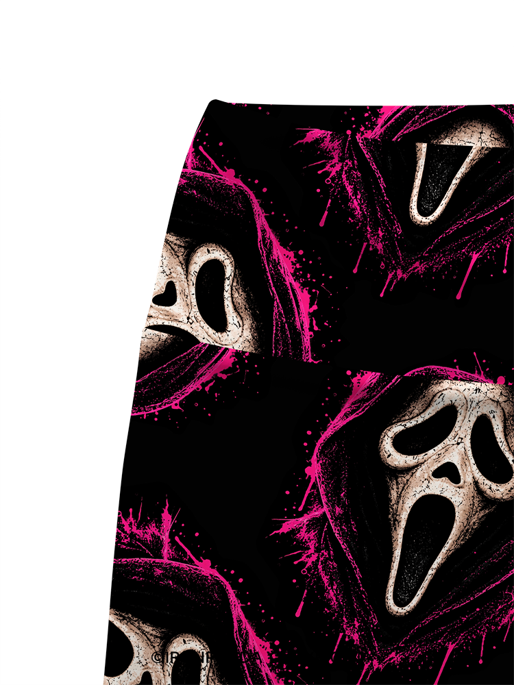 Ghost face Printed Yoga Cycling Shorts