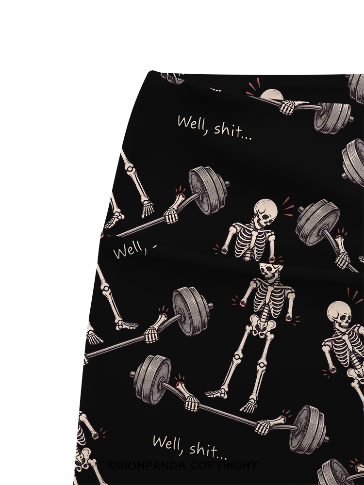 Well Shit Printed Yoga Cycling Shorts