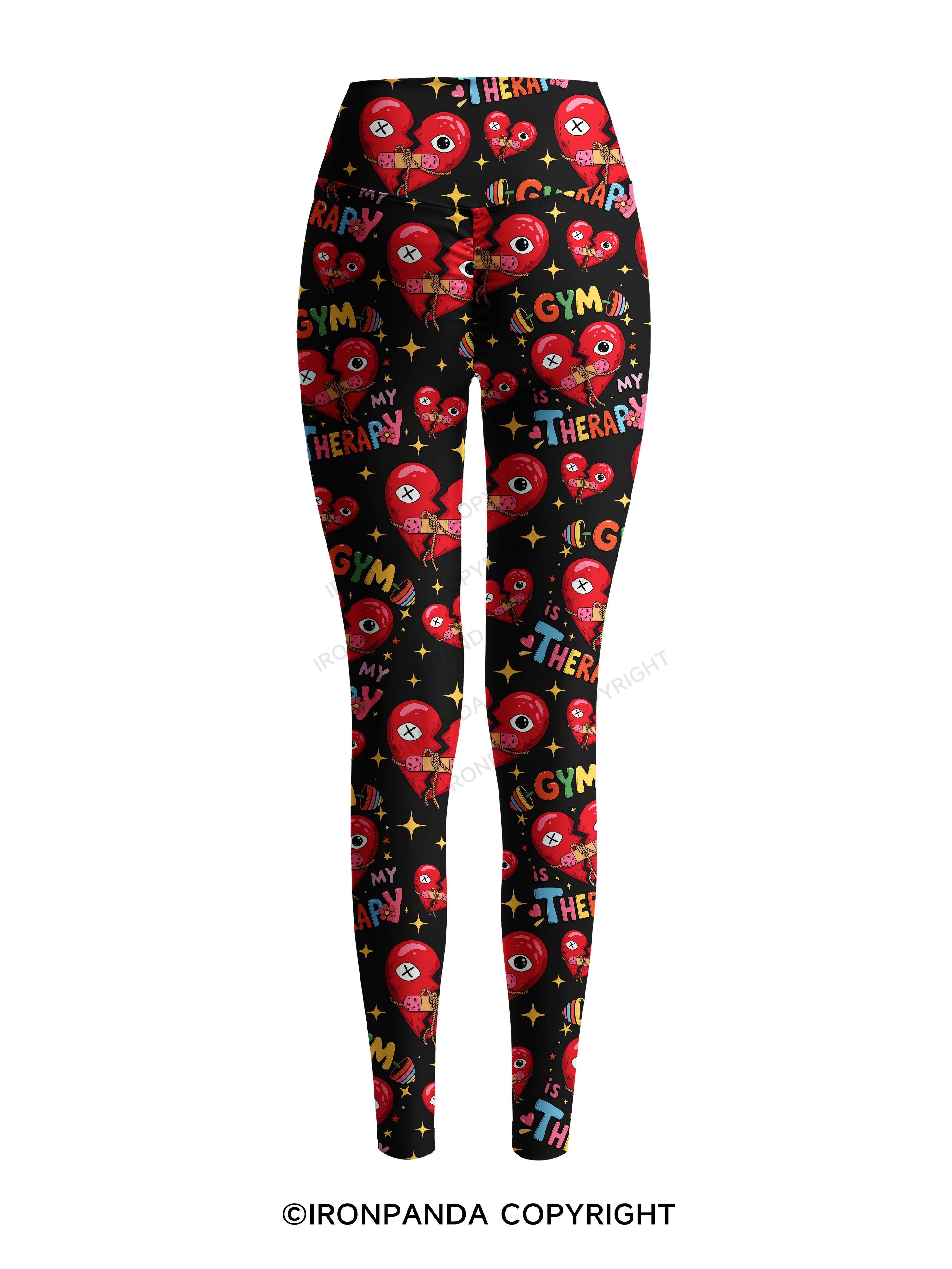GYM IS MY THERAPY Printed Yoga Pants