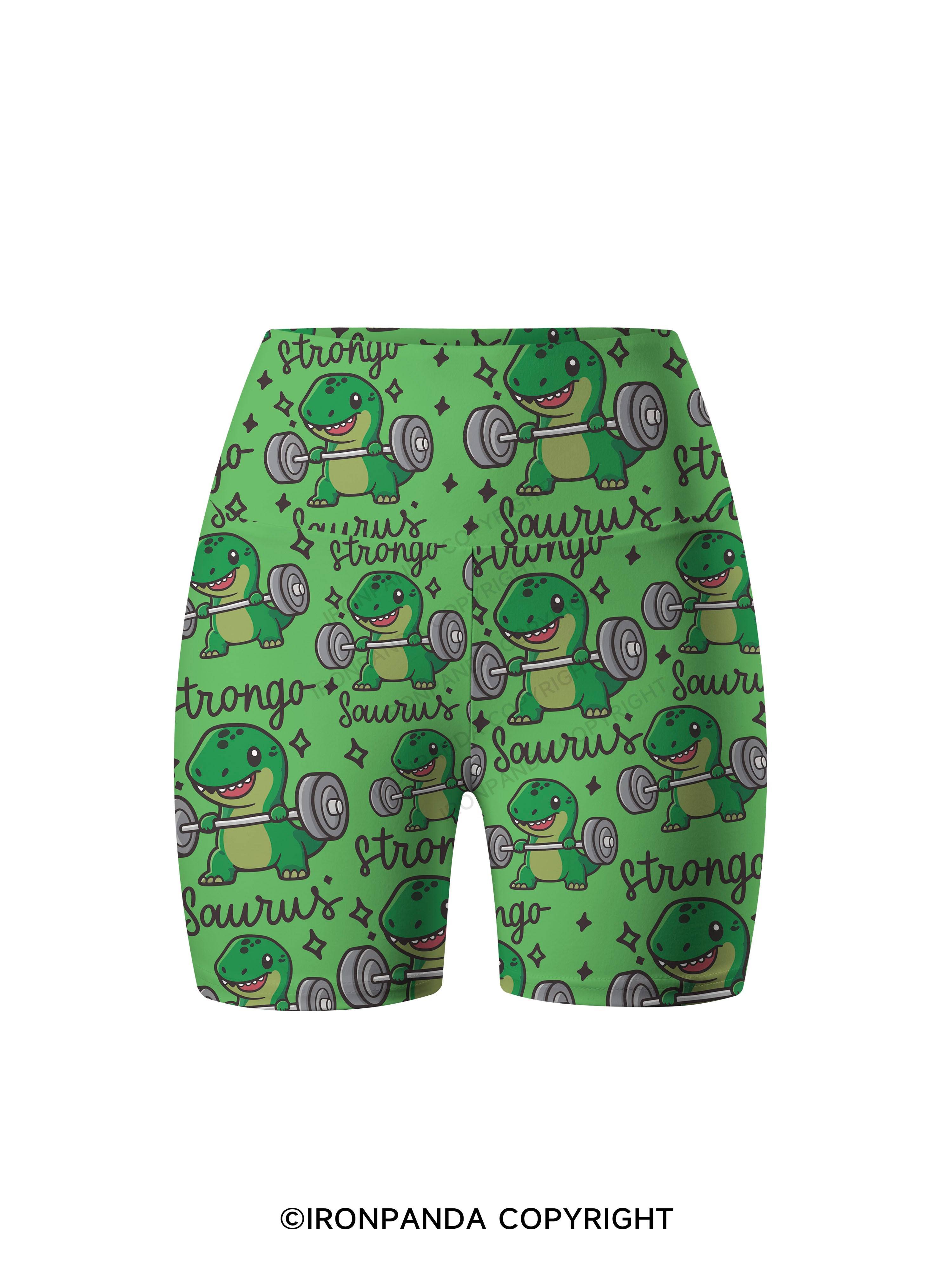 STRONGO SAURUS Printed Yoga Cycling Shorts