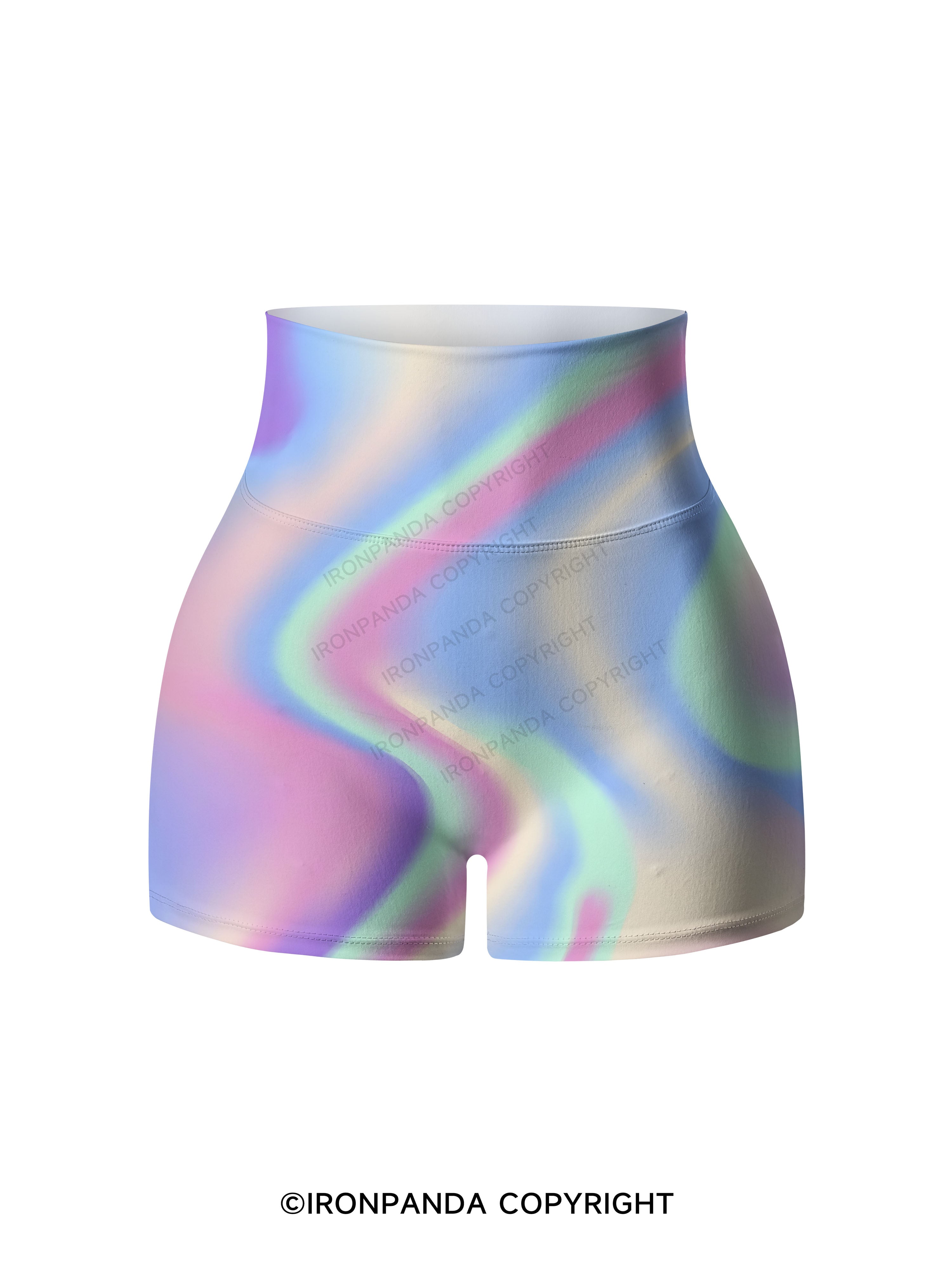 Gradation Printed Yoga Shorts